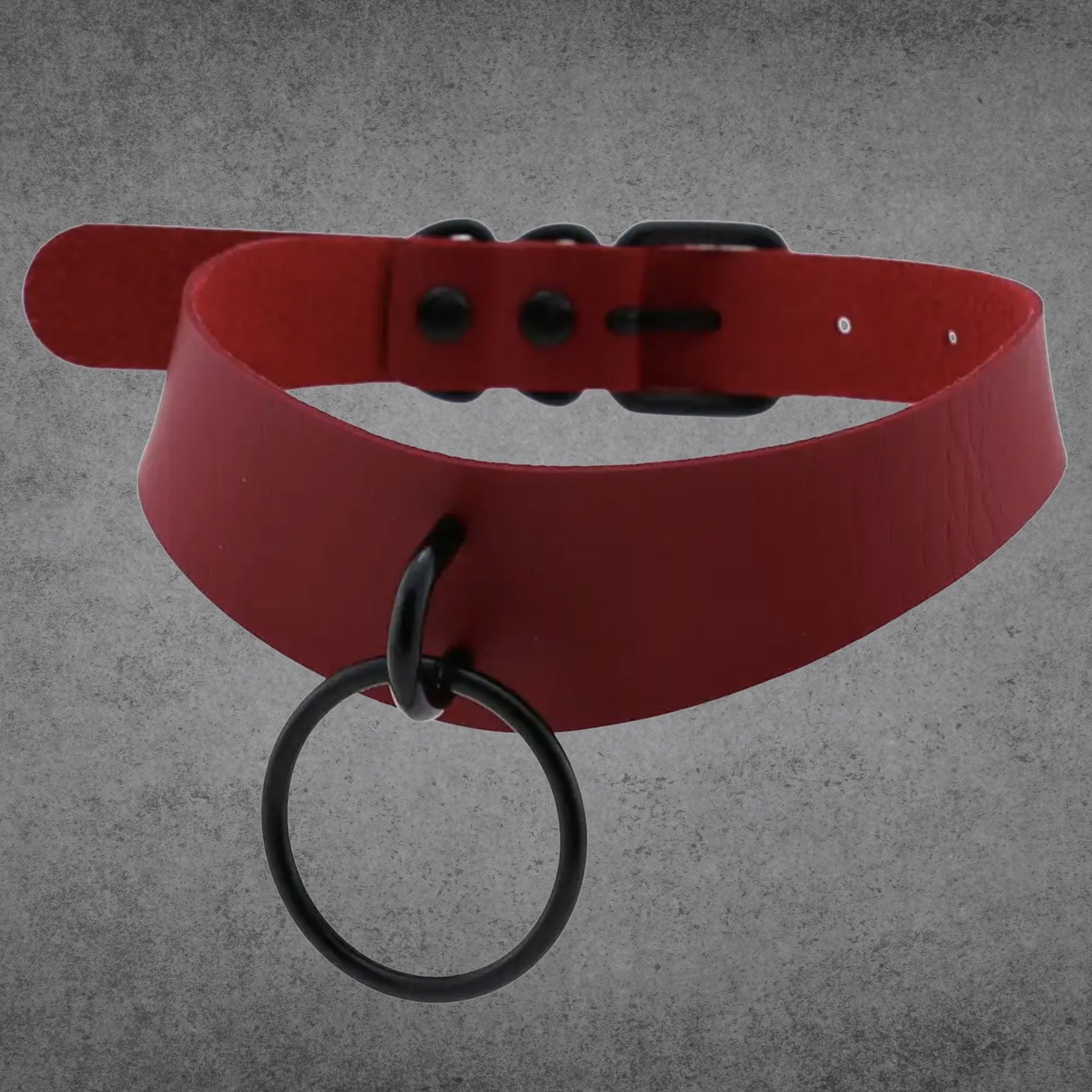 O Ring Posture Collar - Red & Black
