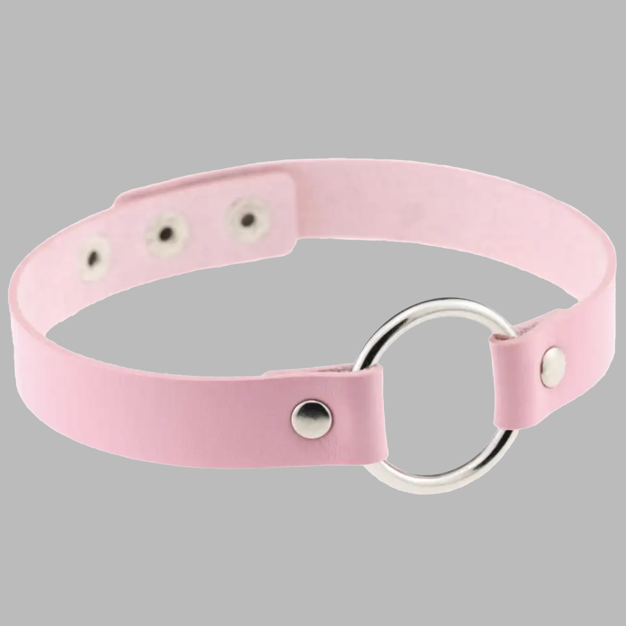 Klassisches O-Ring-Halsband - Babyrosa