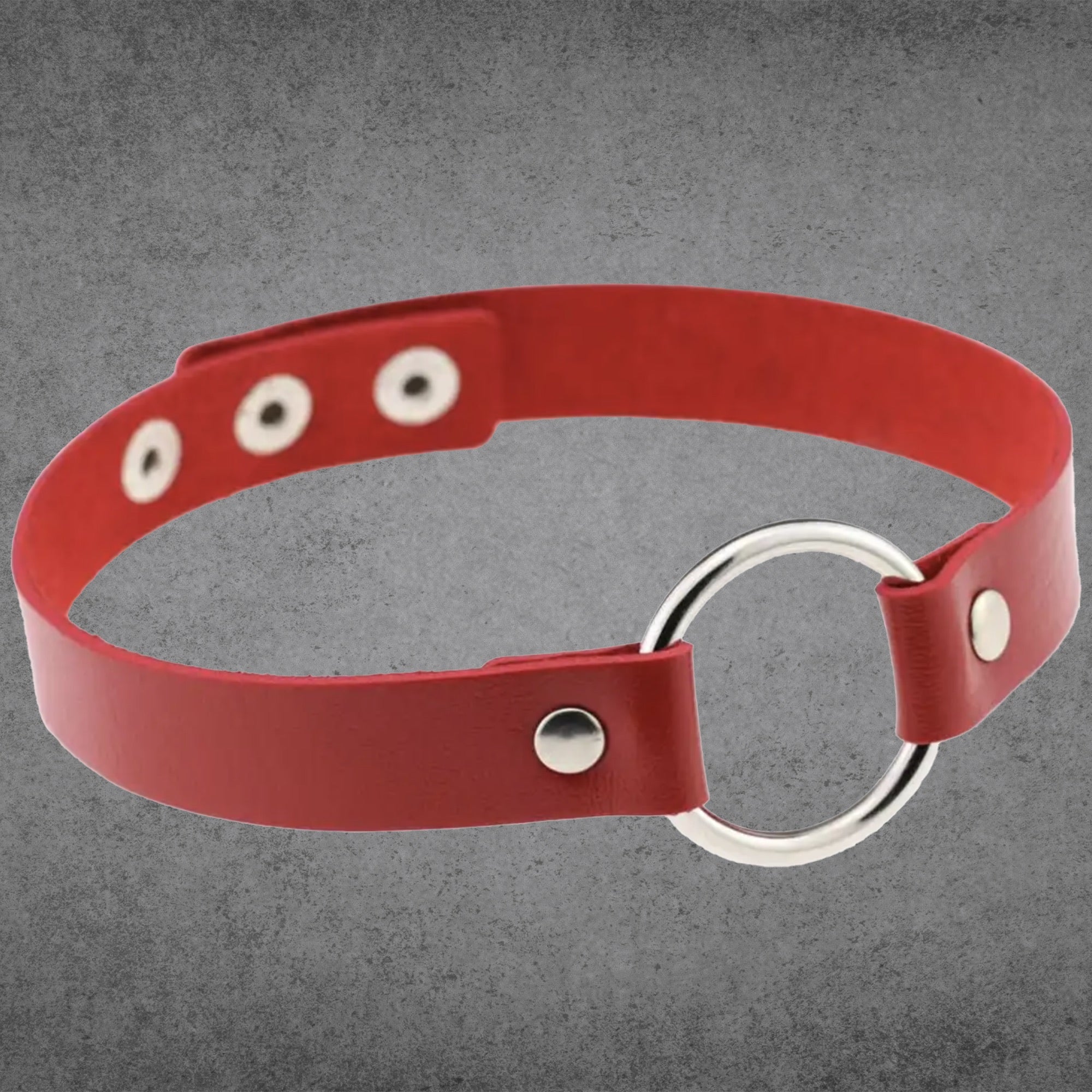 Klassisches O-Ring-Halsband - Rot