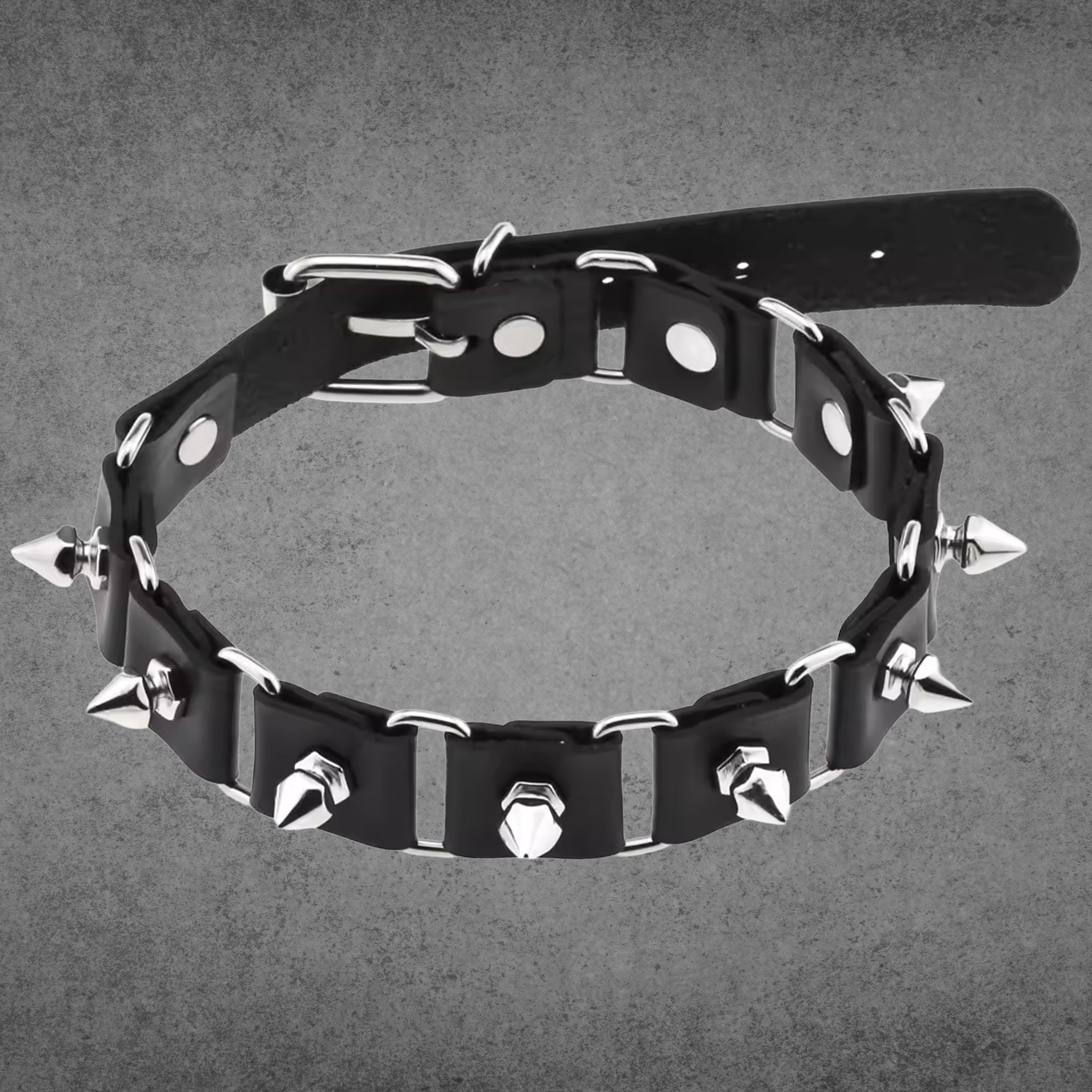 Gliederstachelhalsband – Schwarz