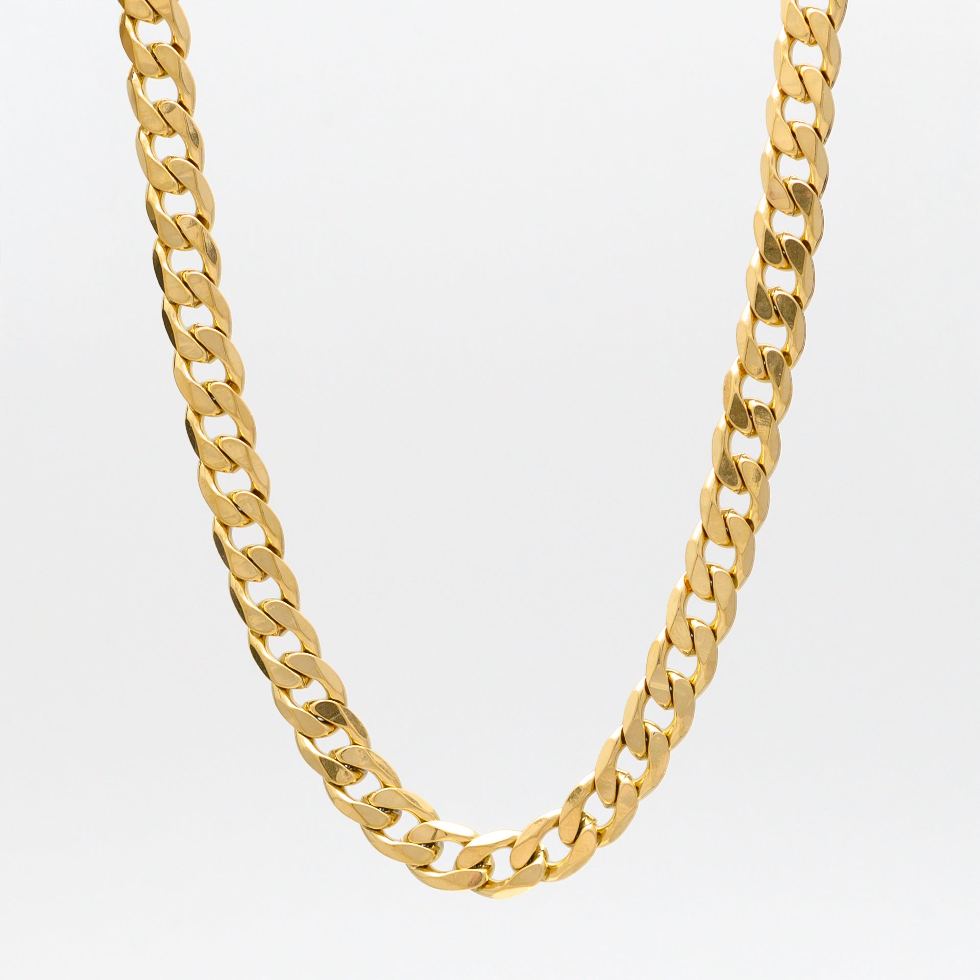 Chunky Cuban Link Chain Necklace - (Gold) 10mm