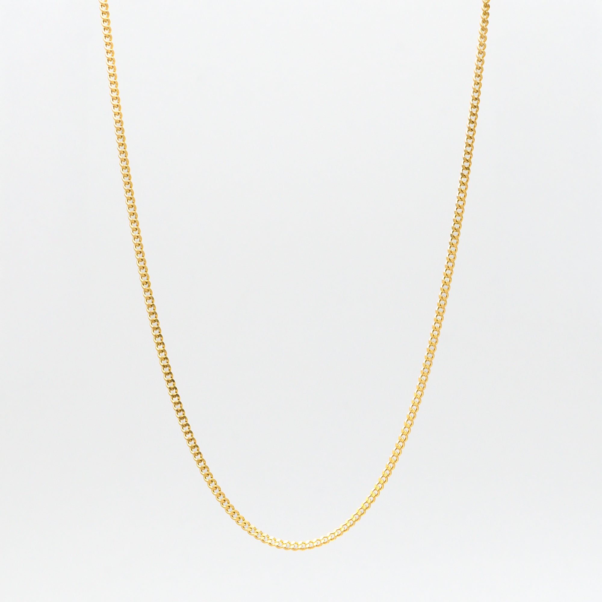 2mm dainty Gold cuban link choker chain necklace