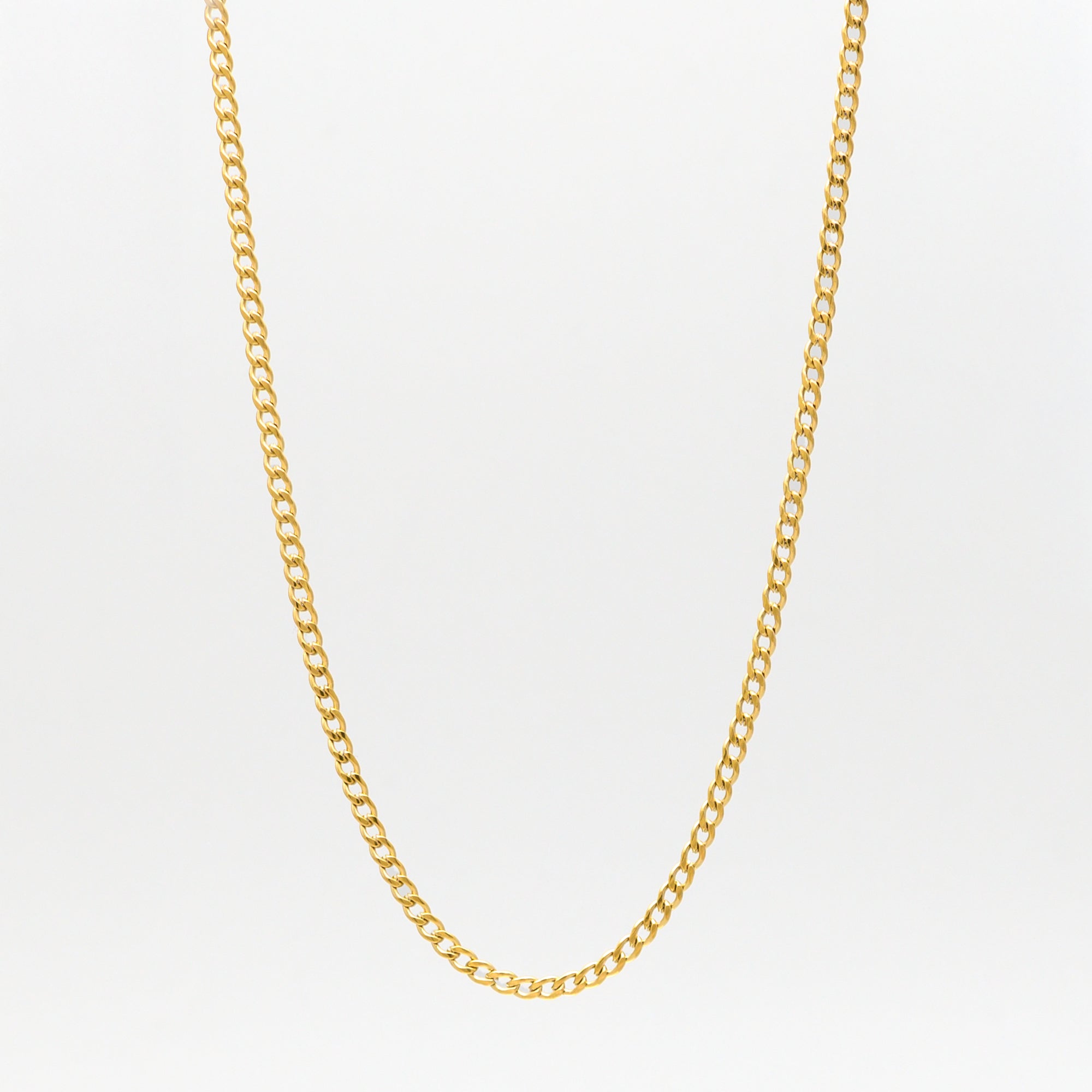 Dainty 3mm gold cuban link choker necklace