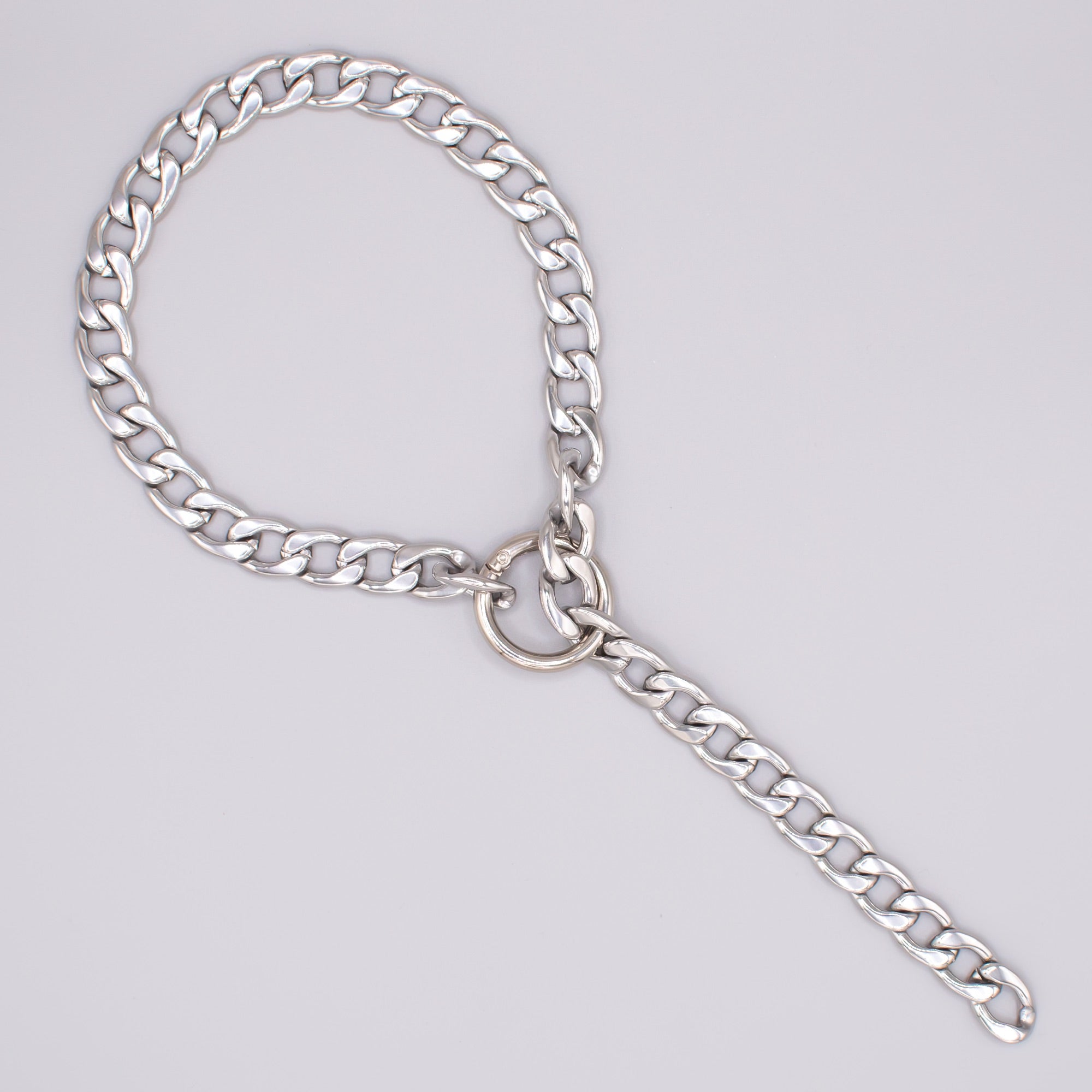 Collier ras du cou cubain épais - (argent) 12 mm