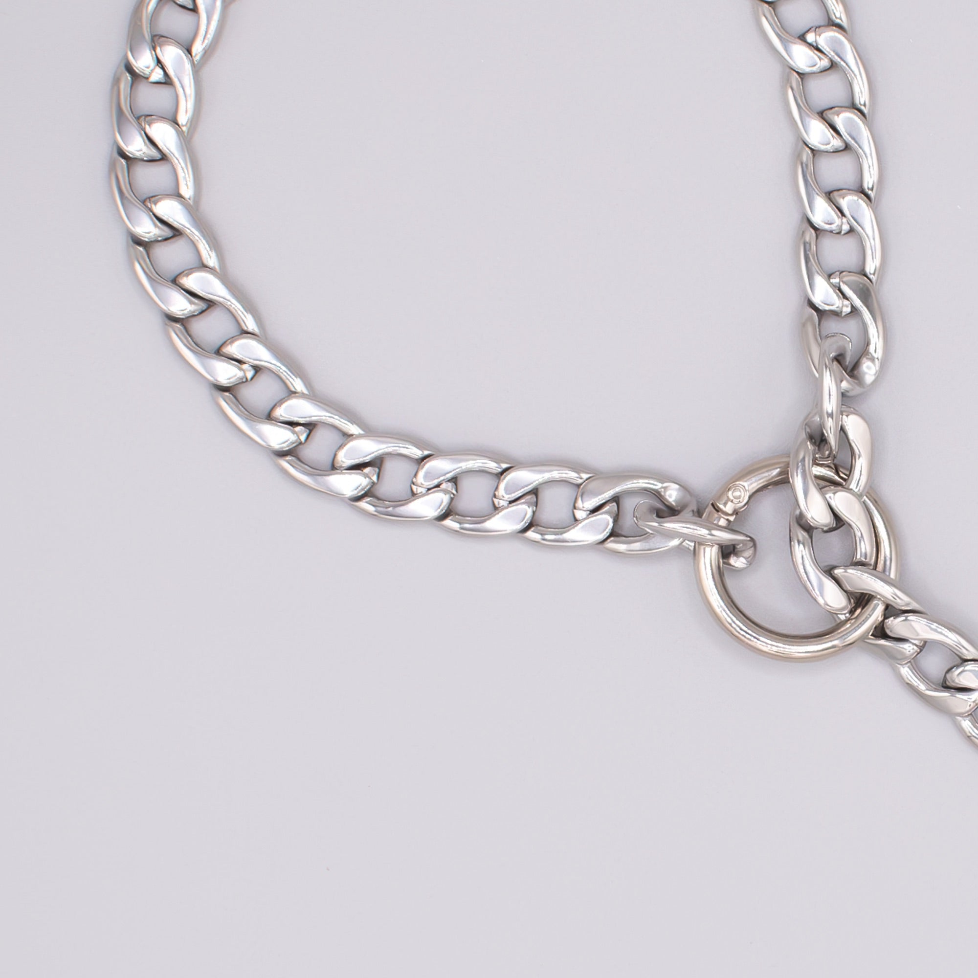 Collier ras du cou cubain épais - (argent) 12 mm