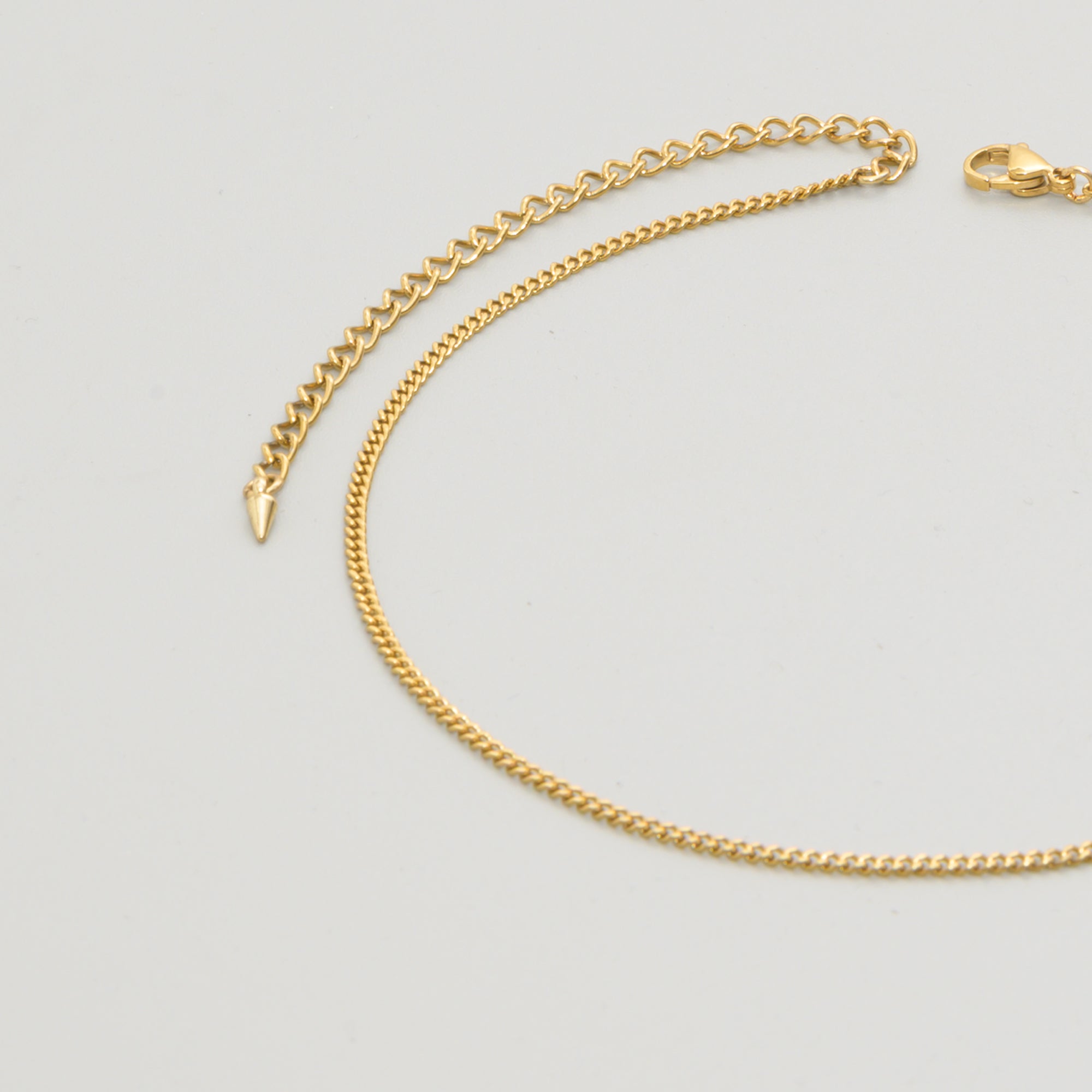 2mm dainty Gold cuban link choker chain necklace