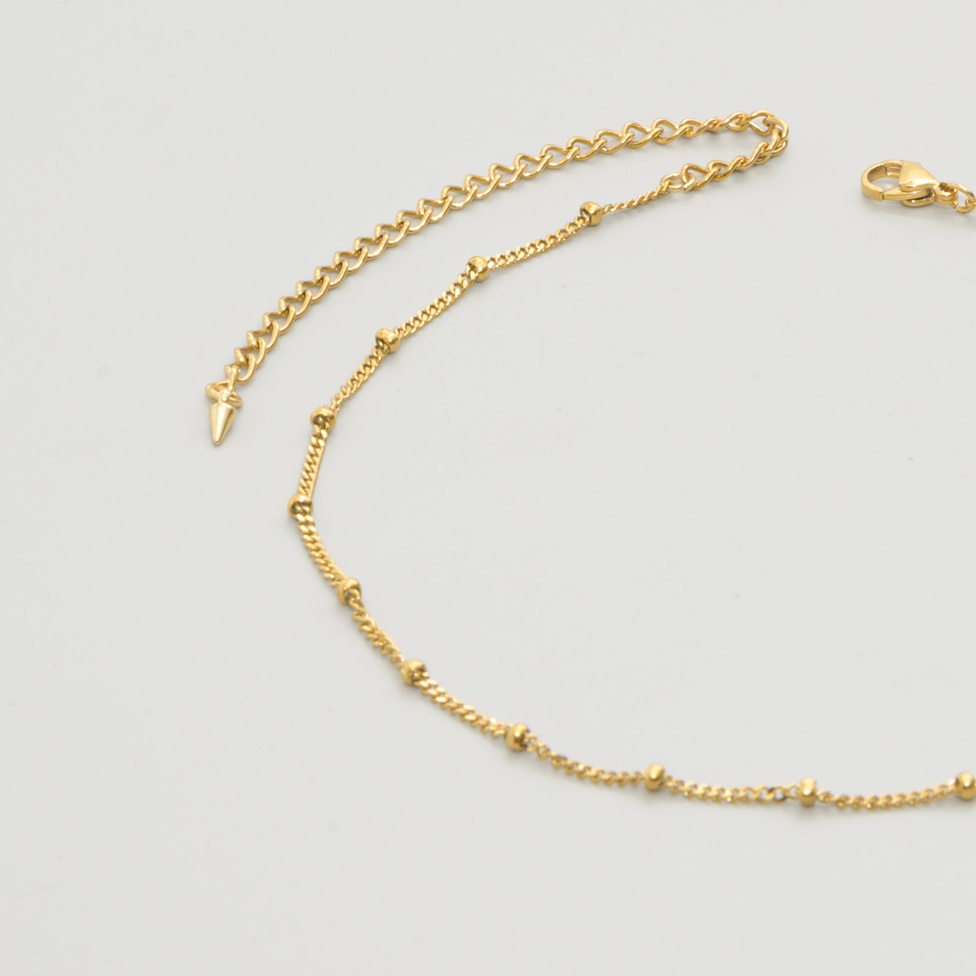 dainty cuban link satellite choker necklace in Gold