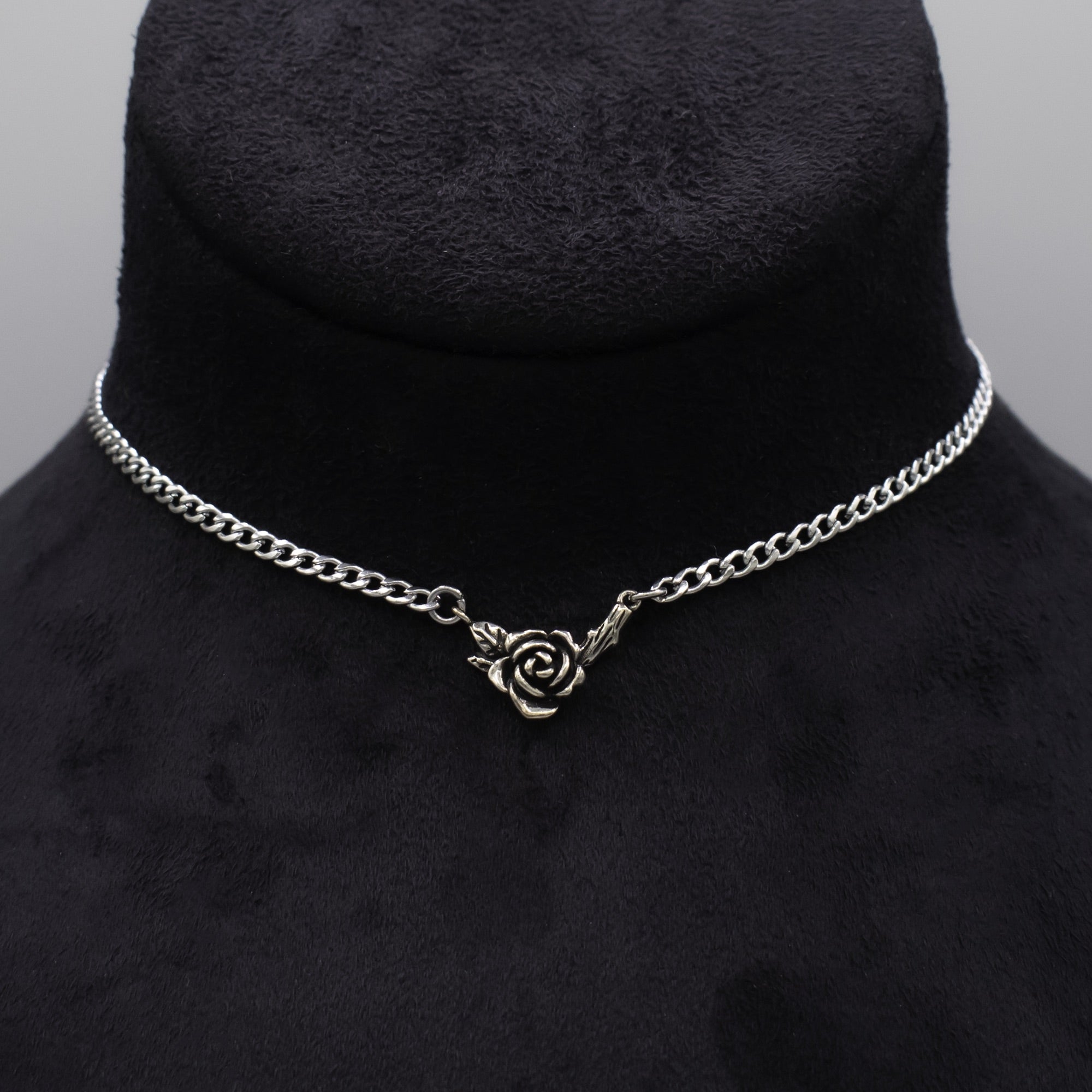 Eden Rose Choker Necklace (Silver)