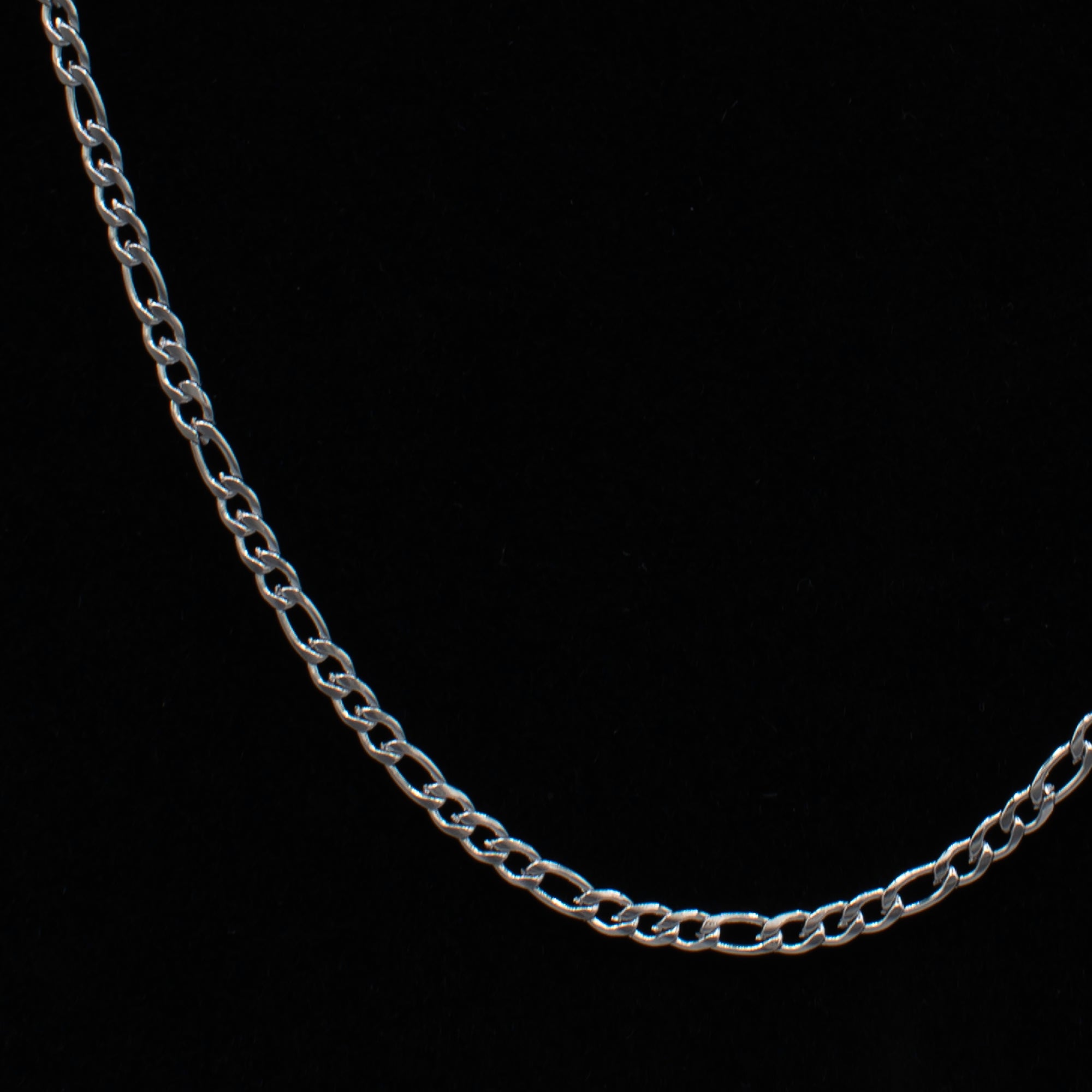Silver Figaro Link Necklace - 3mm