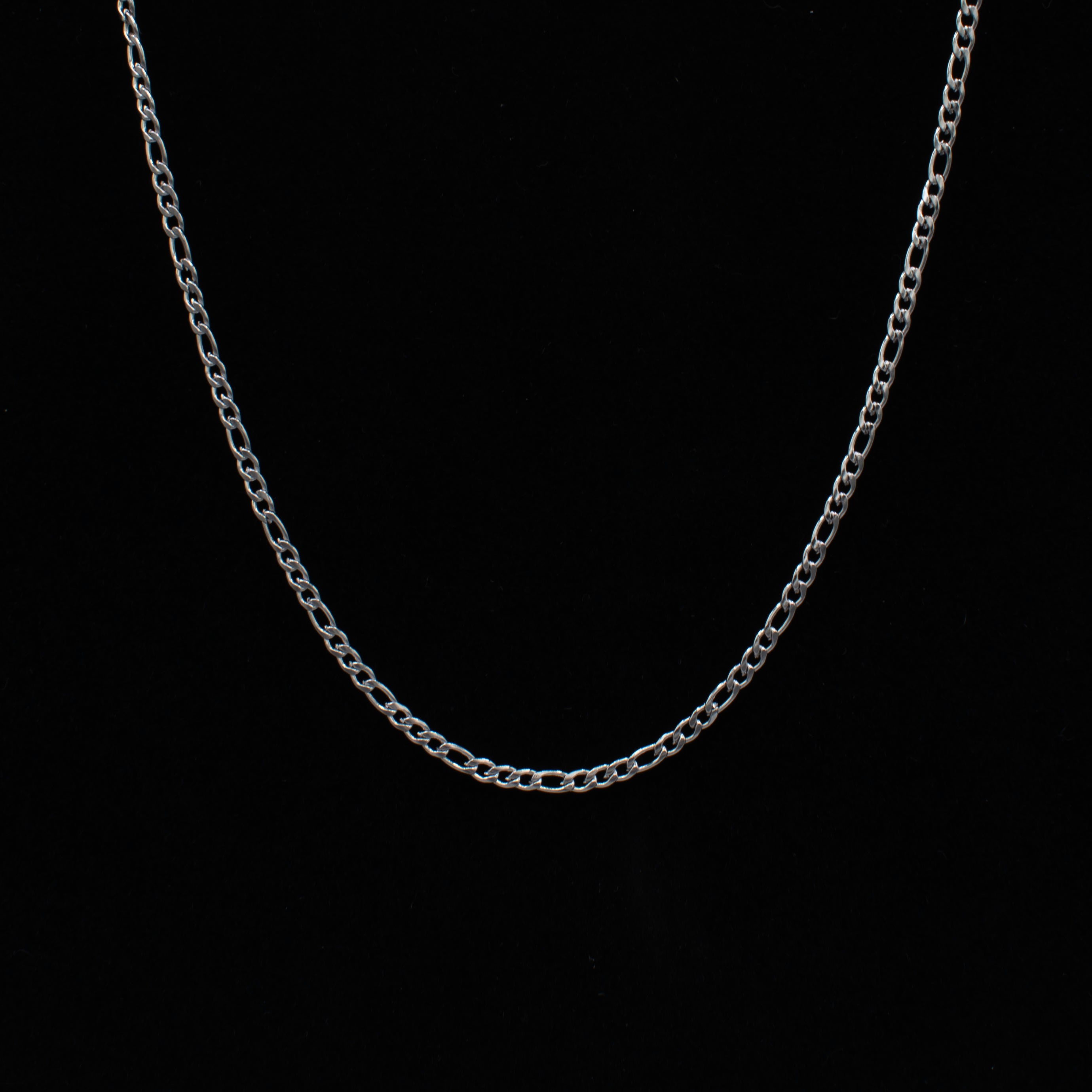 Collier chaîne Figaro - (Argent) 3mm