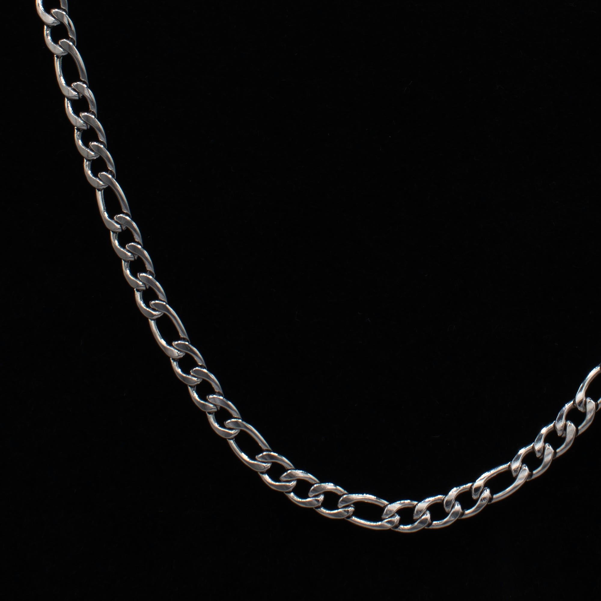 Figaro Link Necklace - (Silver) 5mm