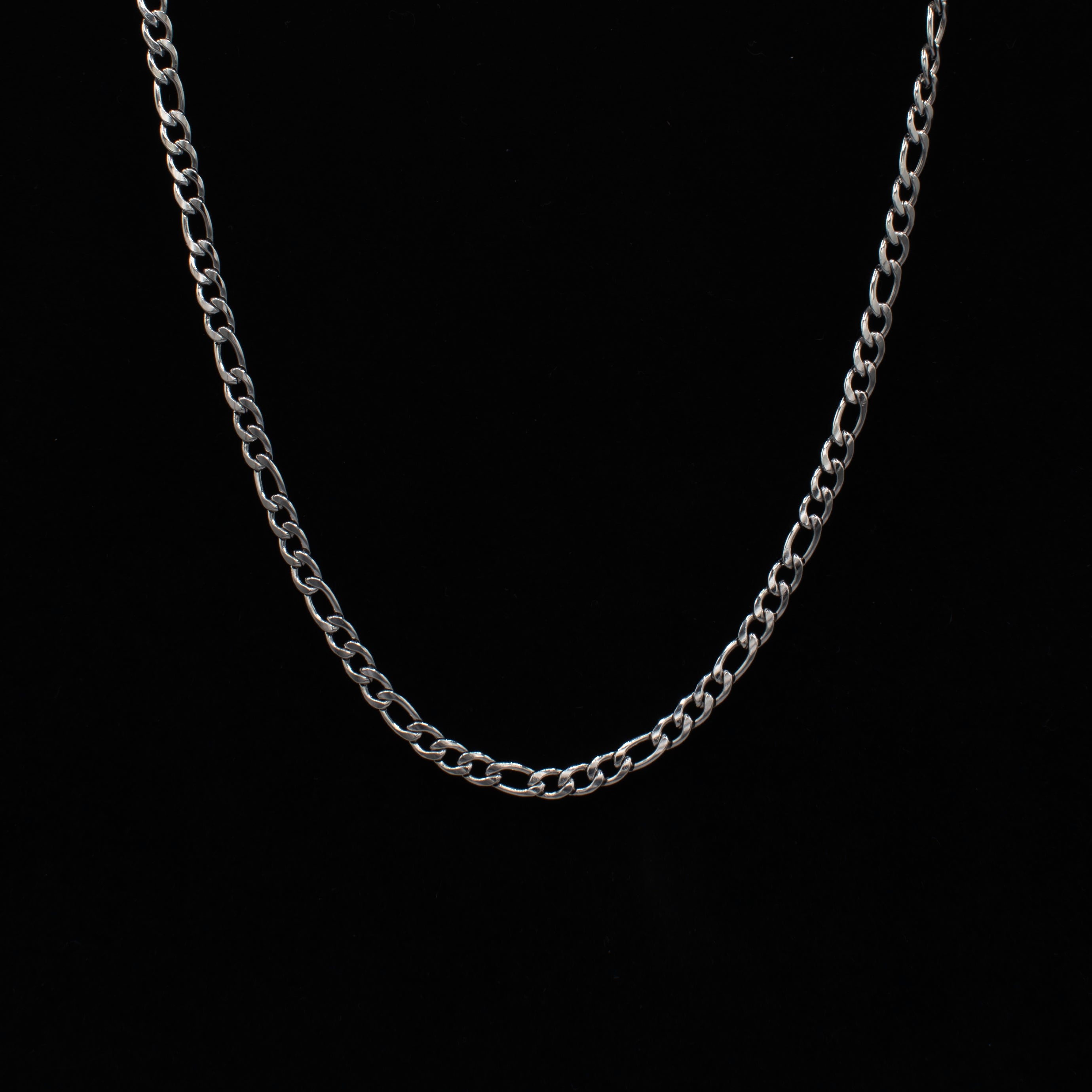 Figaro Link Necklace - (Silver) 5mm