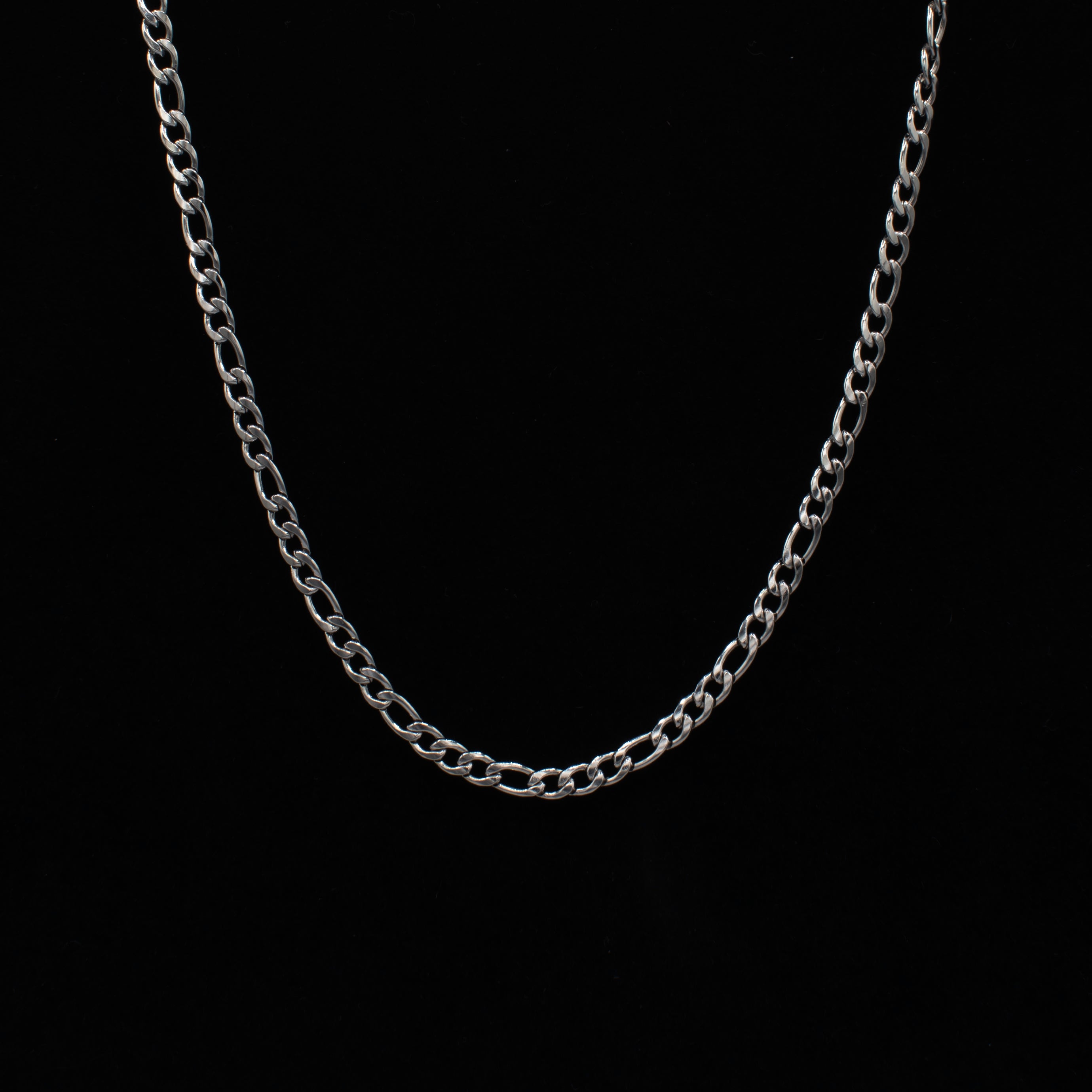 Figaro Chain Necklace - (Silver) 5mm