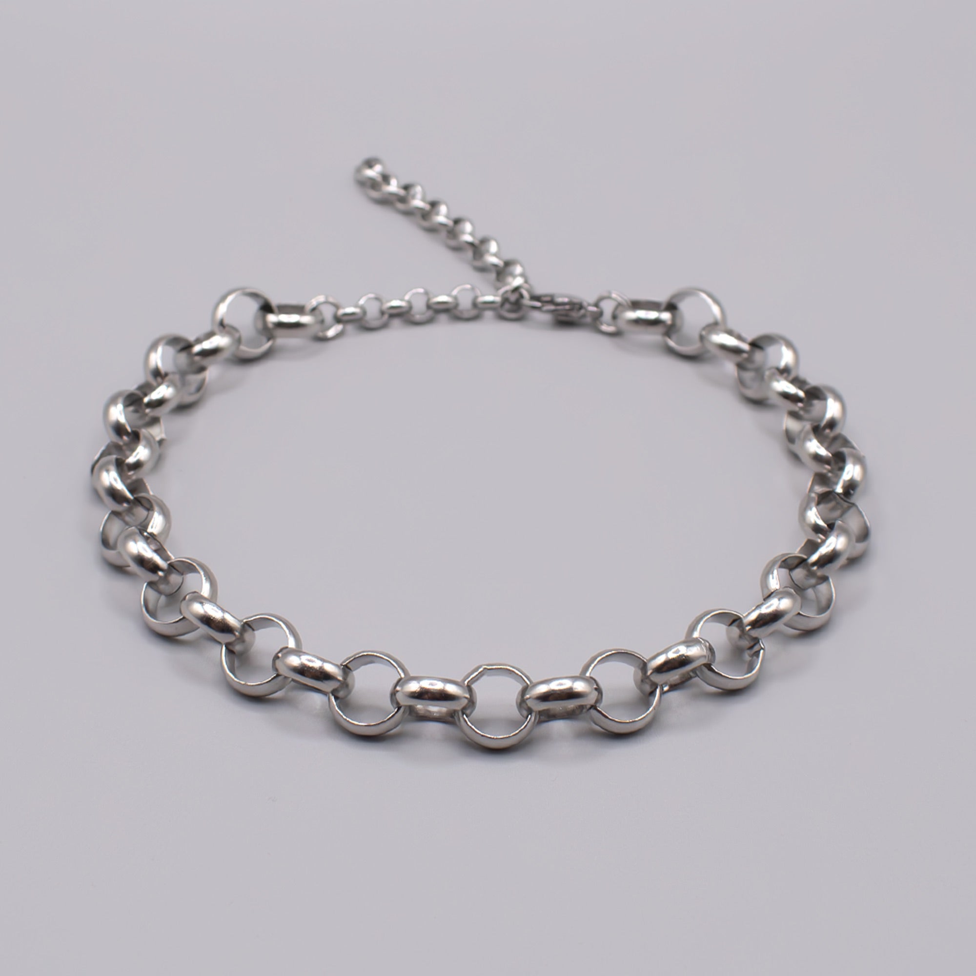 Plain Belcher Choker Necklace - (Silver) 12mm