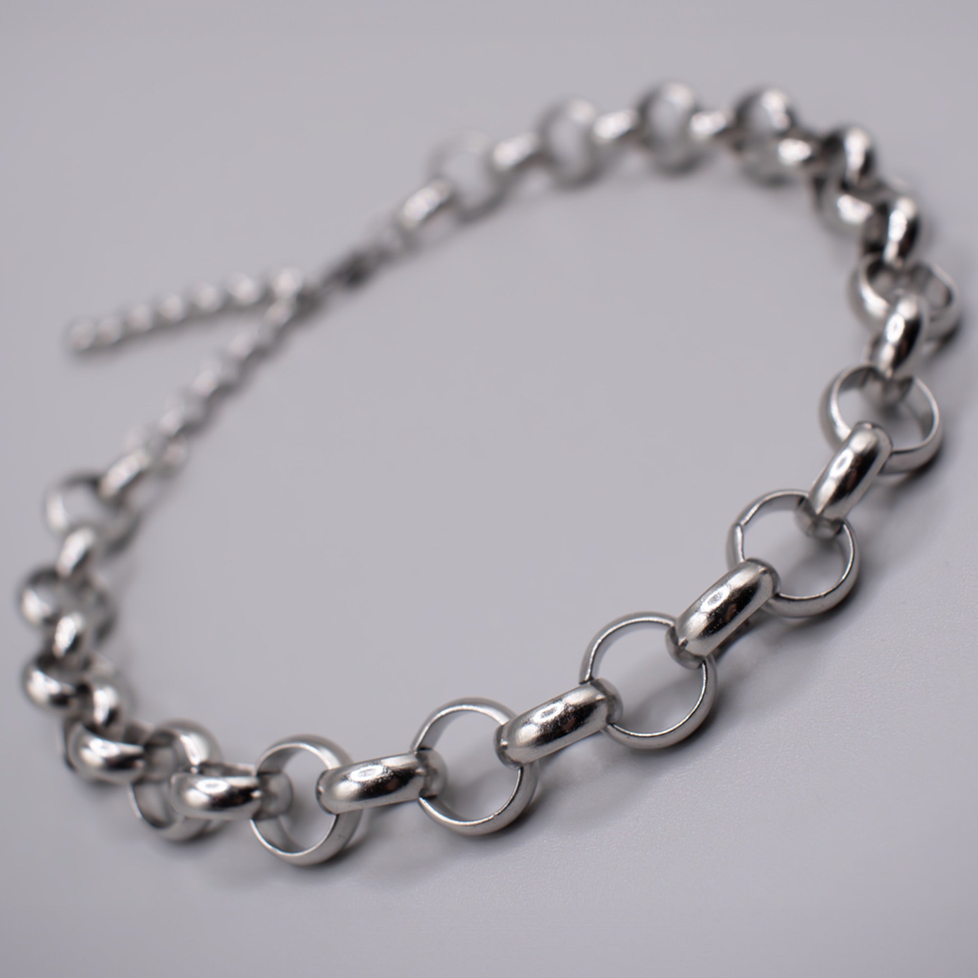 Collier ras du cou Belcher uni - (argent) 12 mm