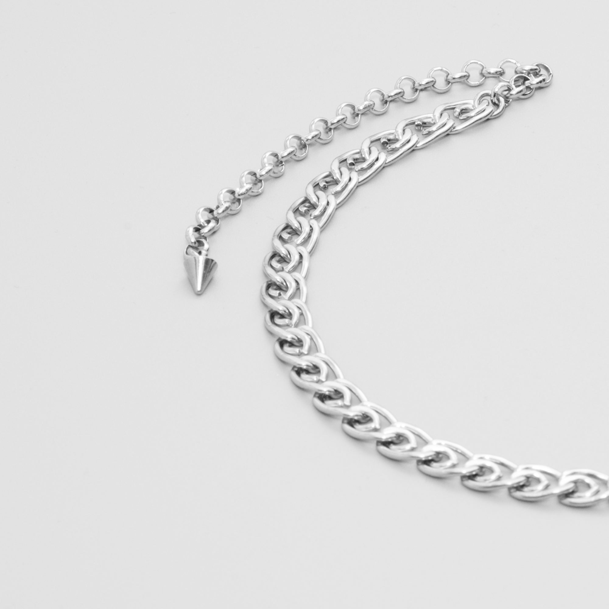 Chunky Lumachina choker necklace in silver 