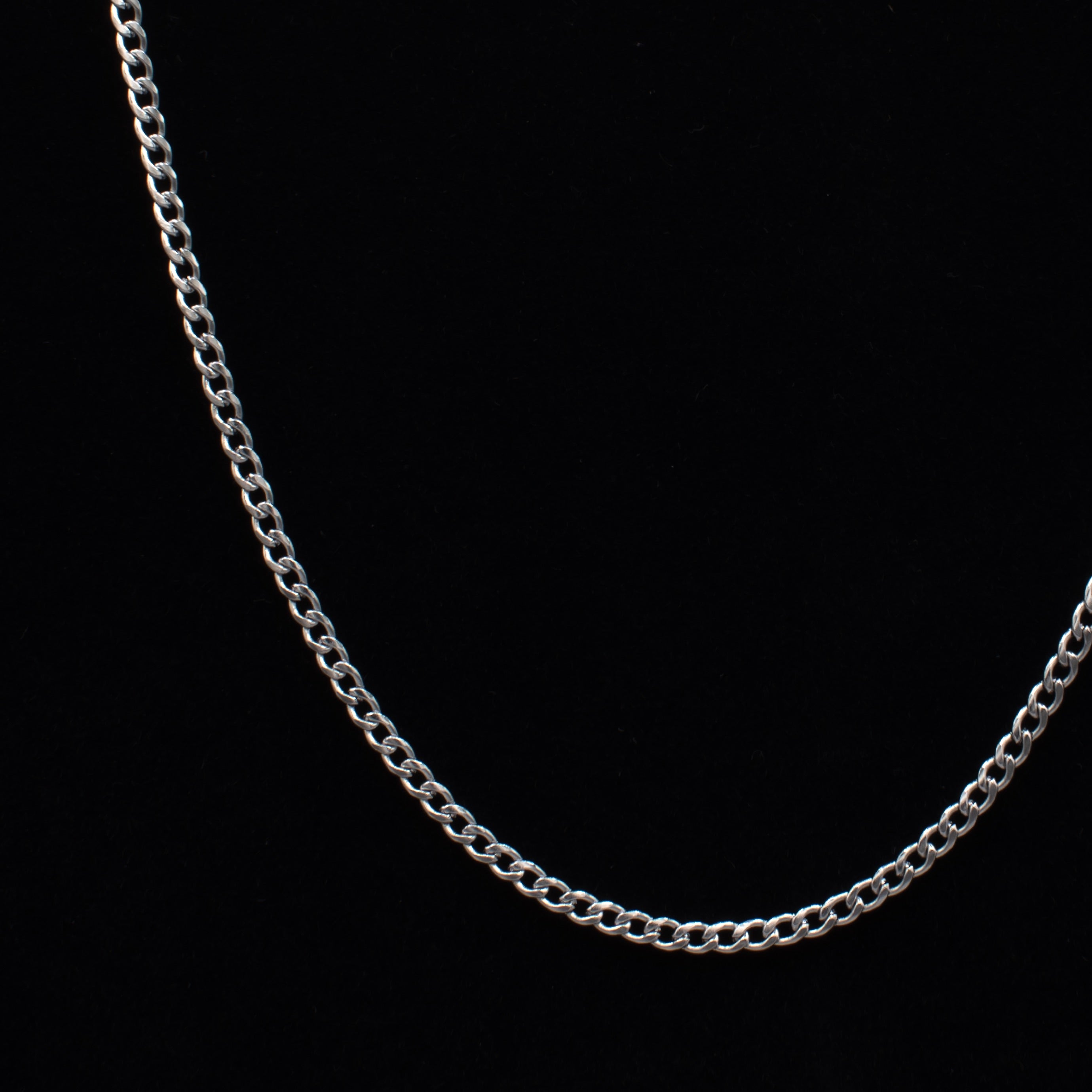 Collier à maillons cubains - (argent) 3 mm