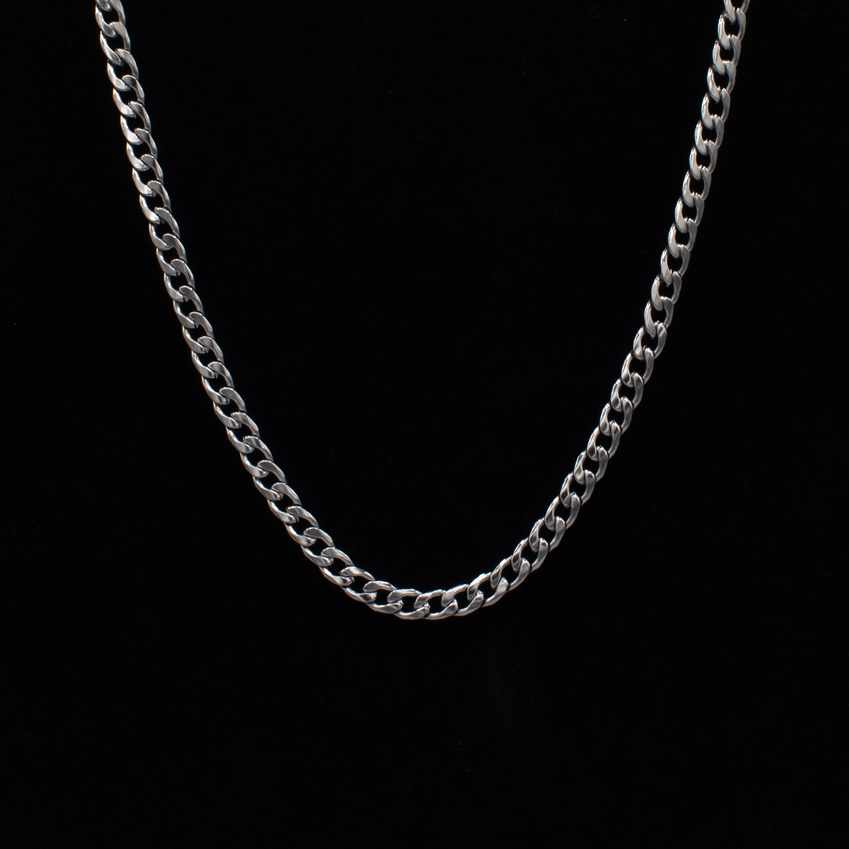 5mm stainless steel cuban necklace
