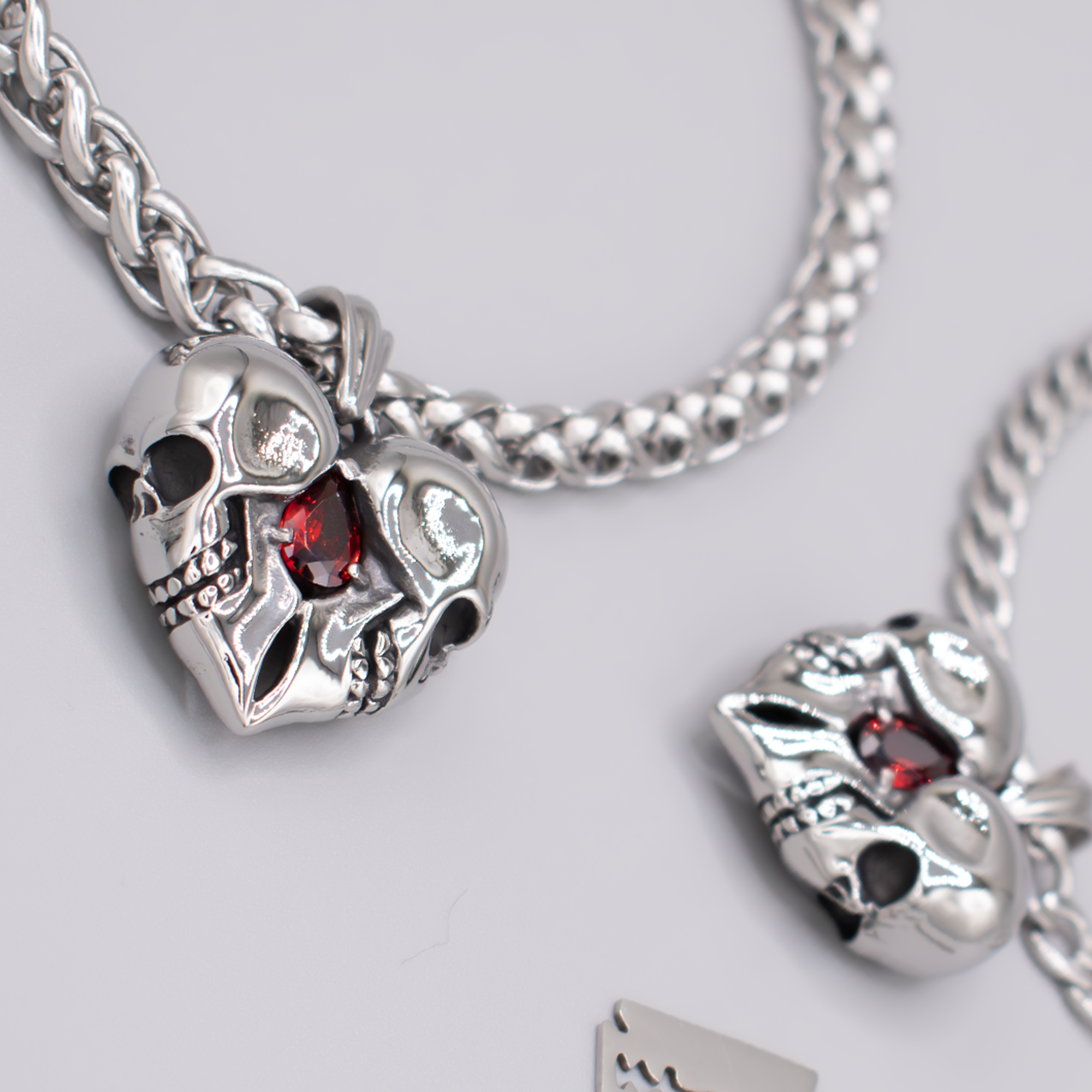Eternal Love Foxtail Choker Necklace (Silver)