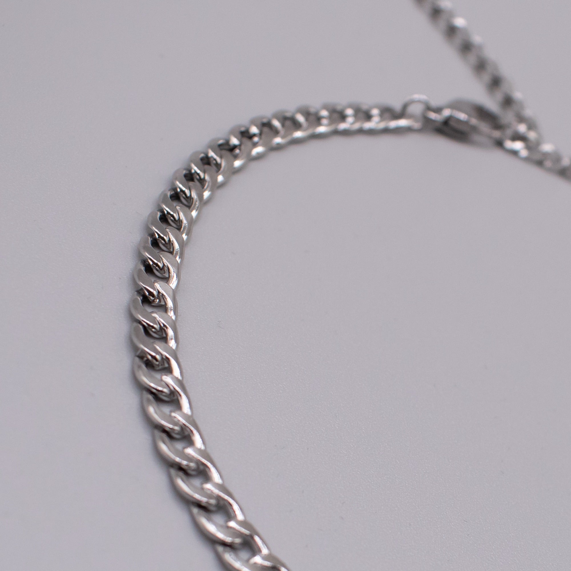 Plain Cuban Link Choker Necklace - (Silver) 5mm