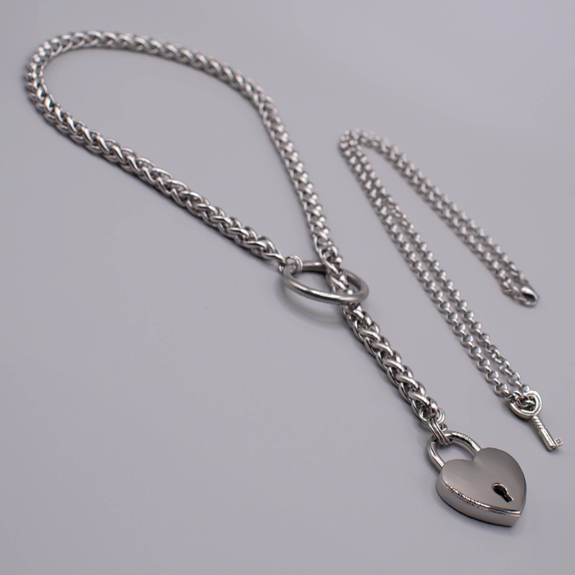 Silver o ring on sale necklace