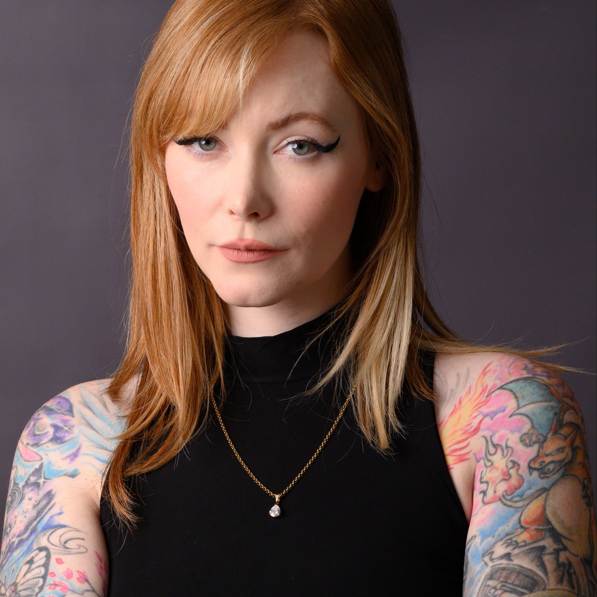 April Diamond birthstone necklace in Gold 