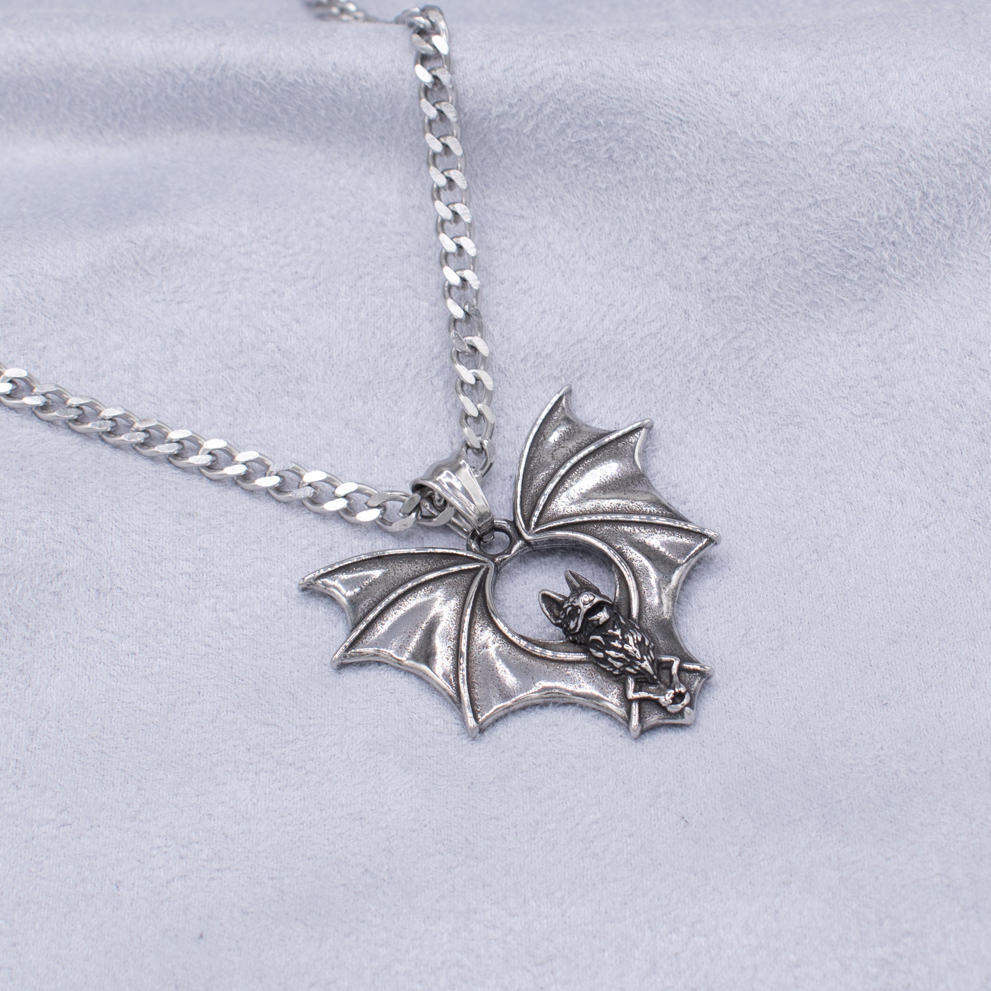 Silverwing Bat Pendant Necklace