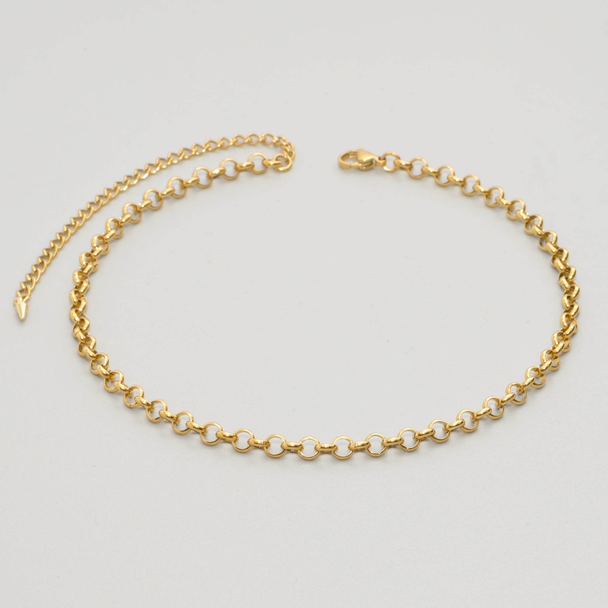 belcher chain choker necklace in gold 4mm 