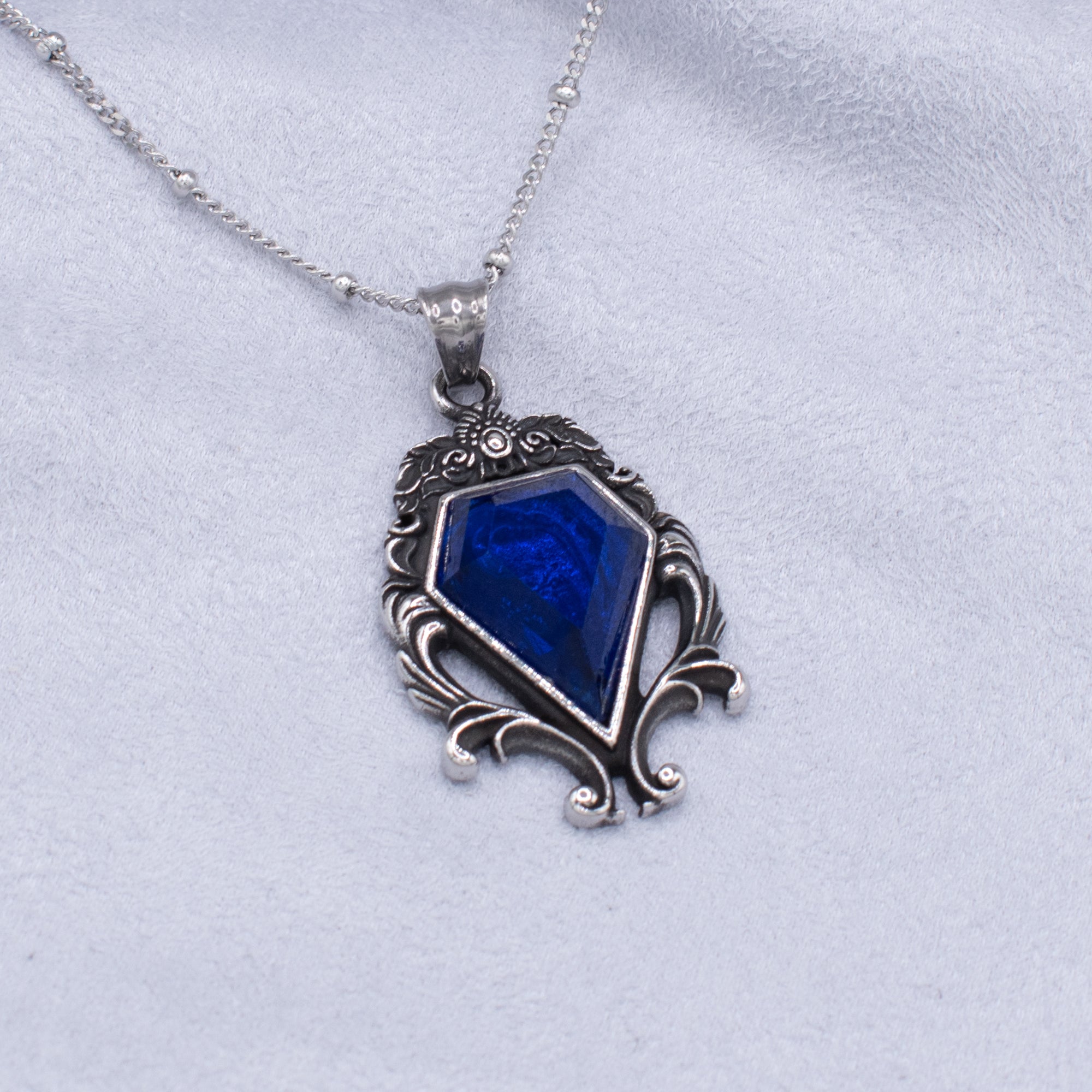 Cobalt Blue Keeper Pendant Necklace