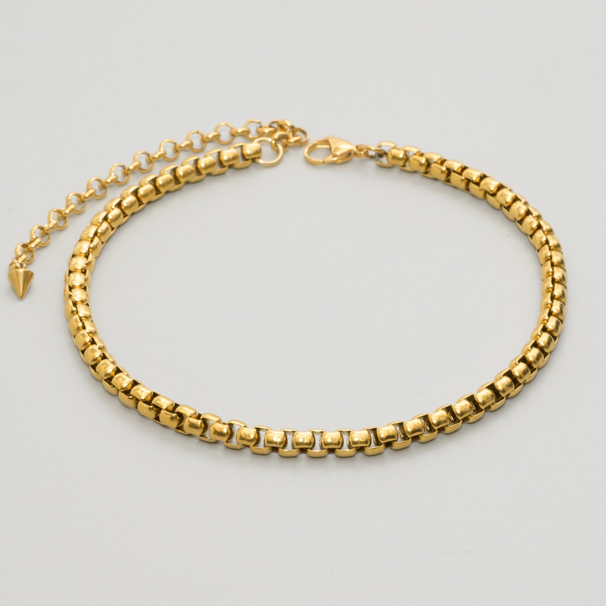 chunky gold box chain choker necklace 6mm