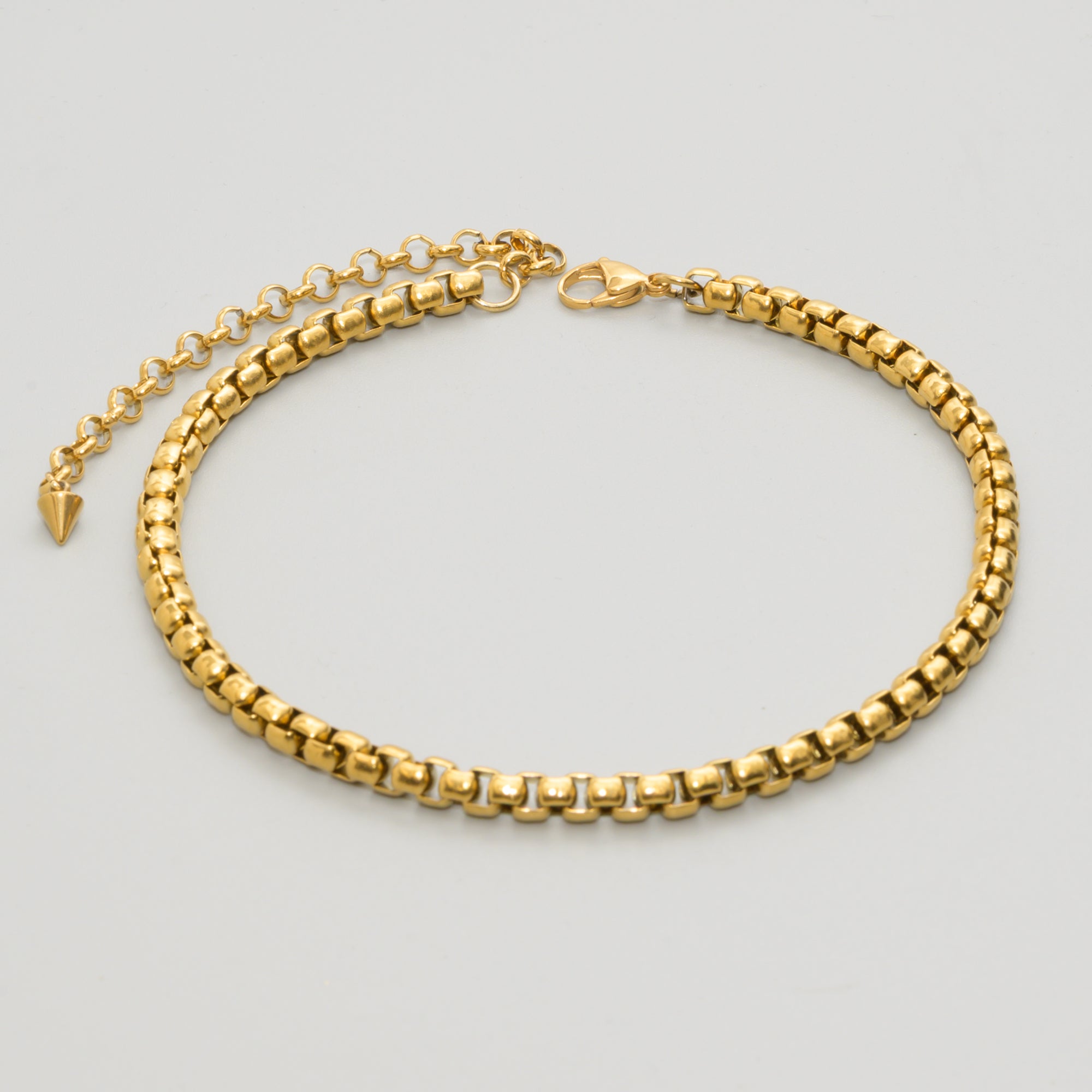 chunky gold box chain choker necklace 6mm
