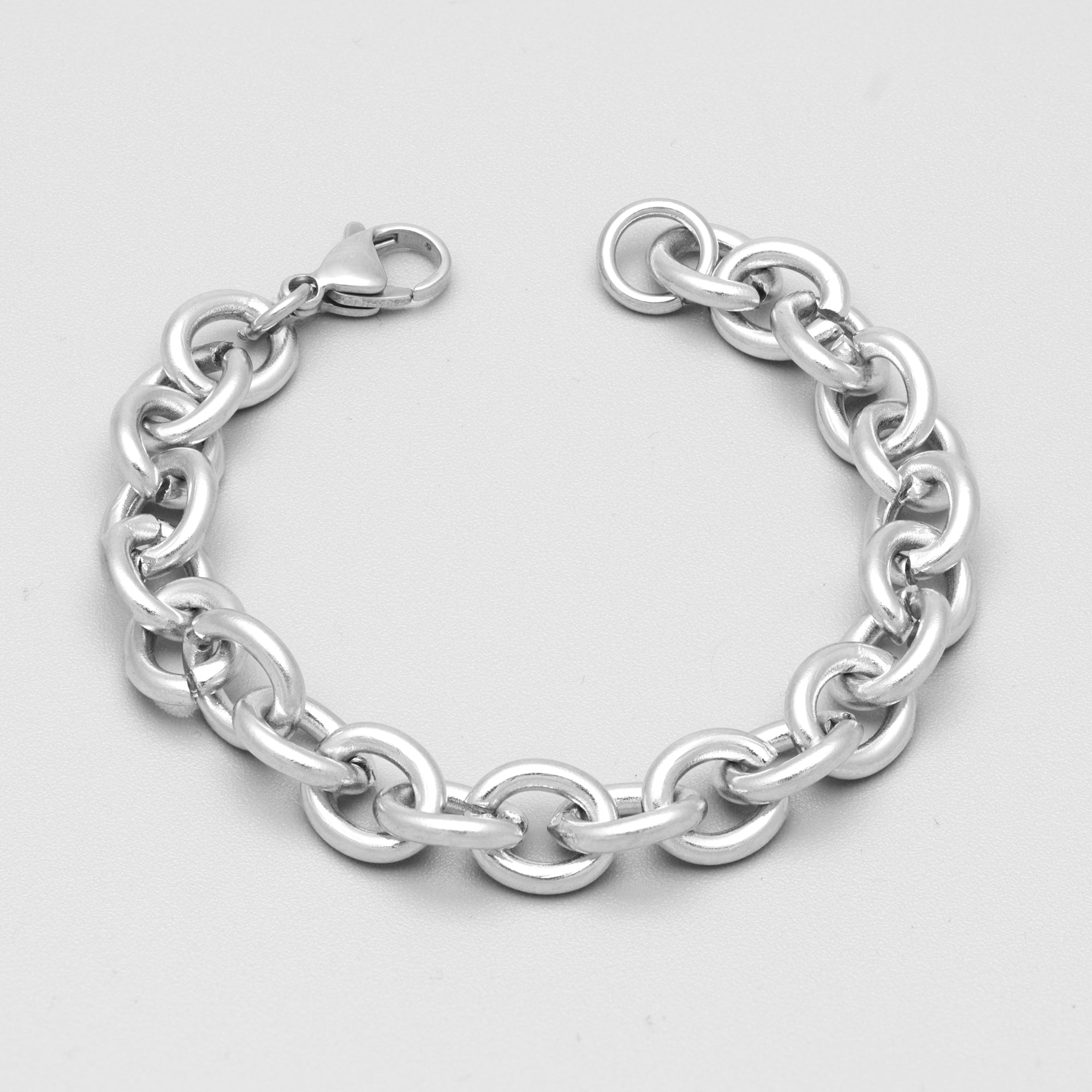 chunky silver cable chain bracelet 10mm