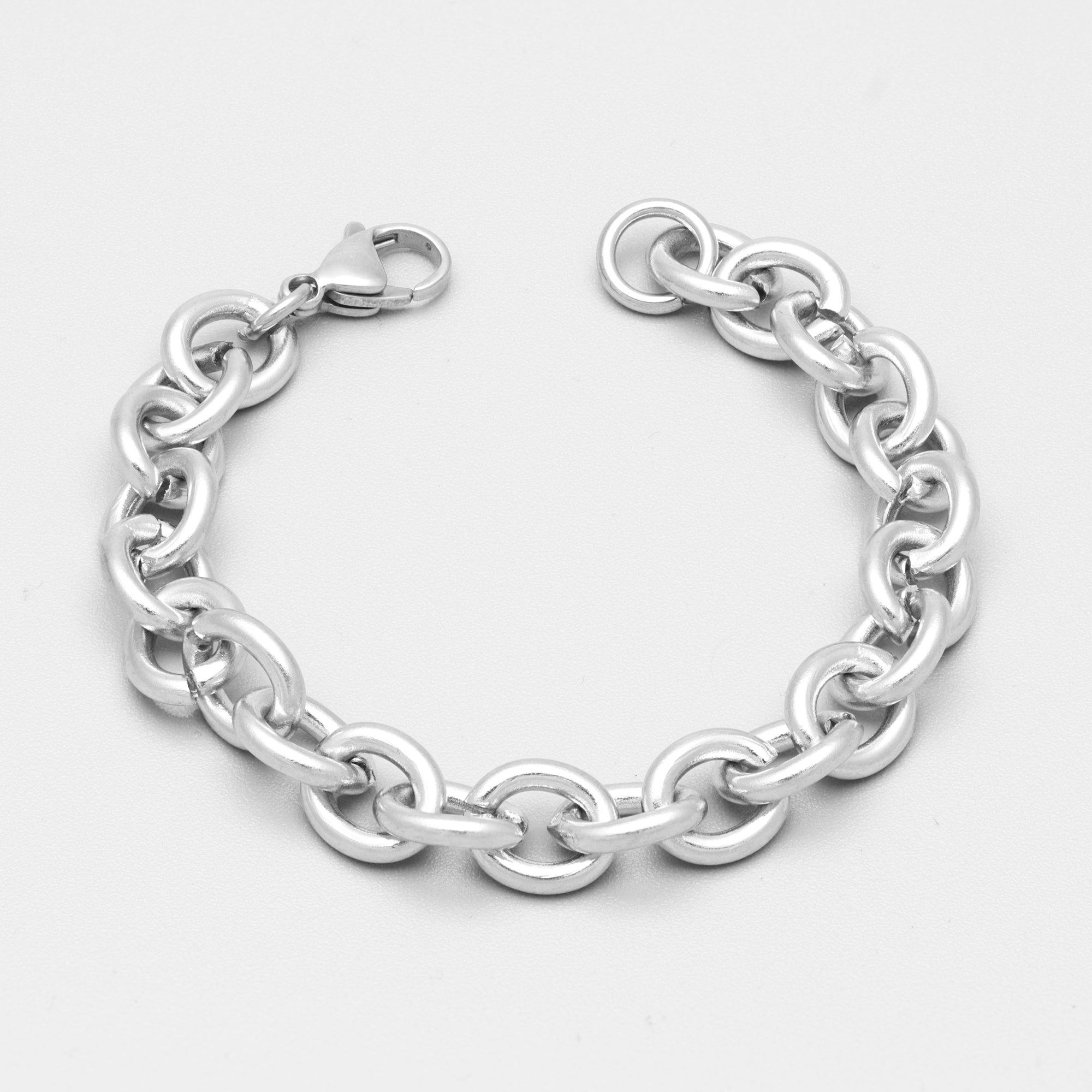 chunky silver cable chain bracelet 10mm