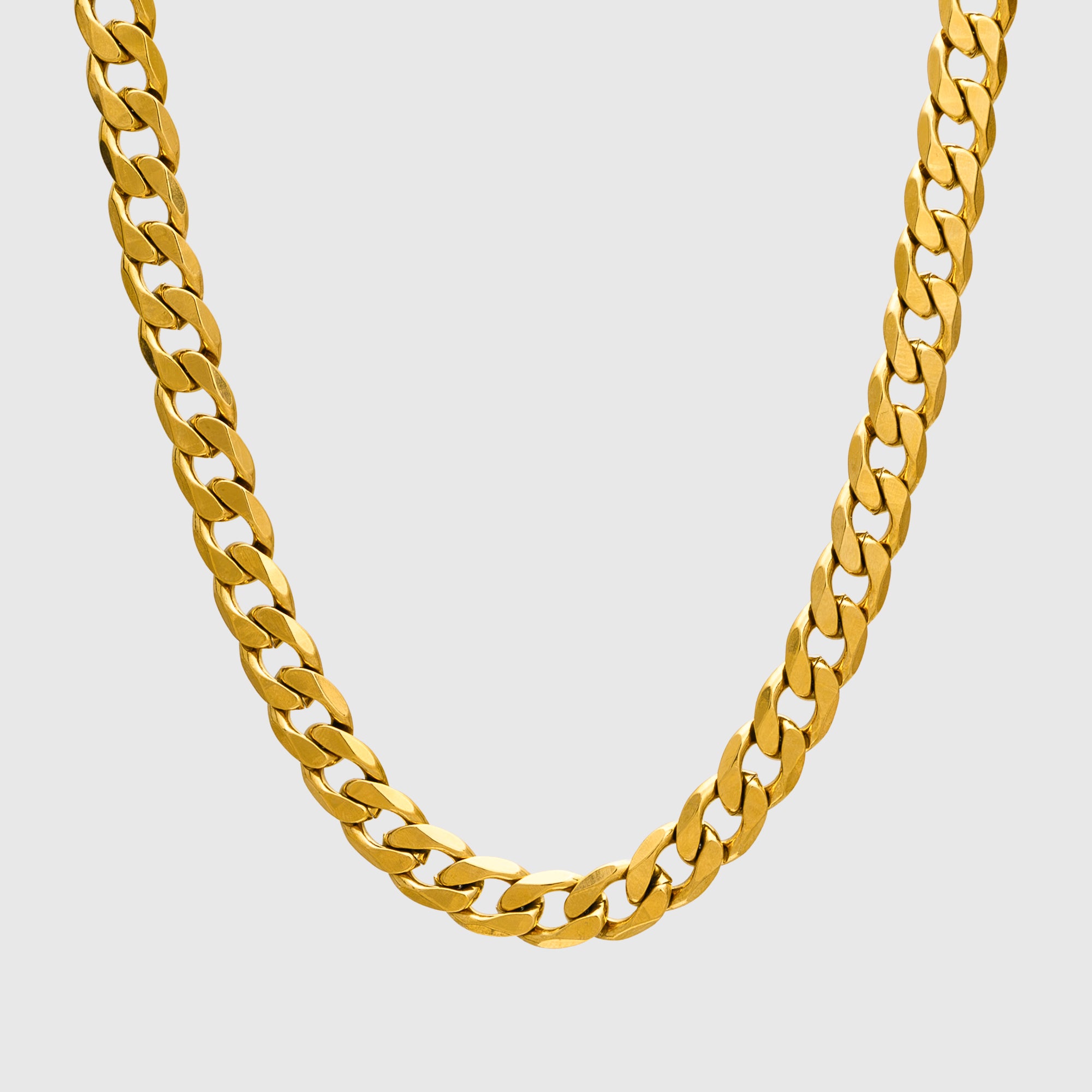 Collier à maillons cubains épais - (or) 10 mm
