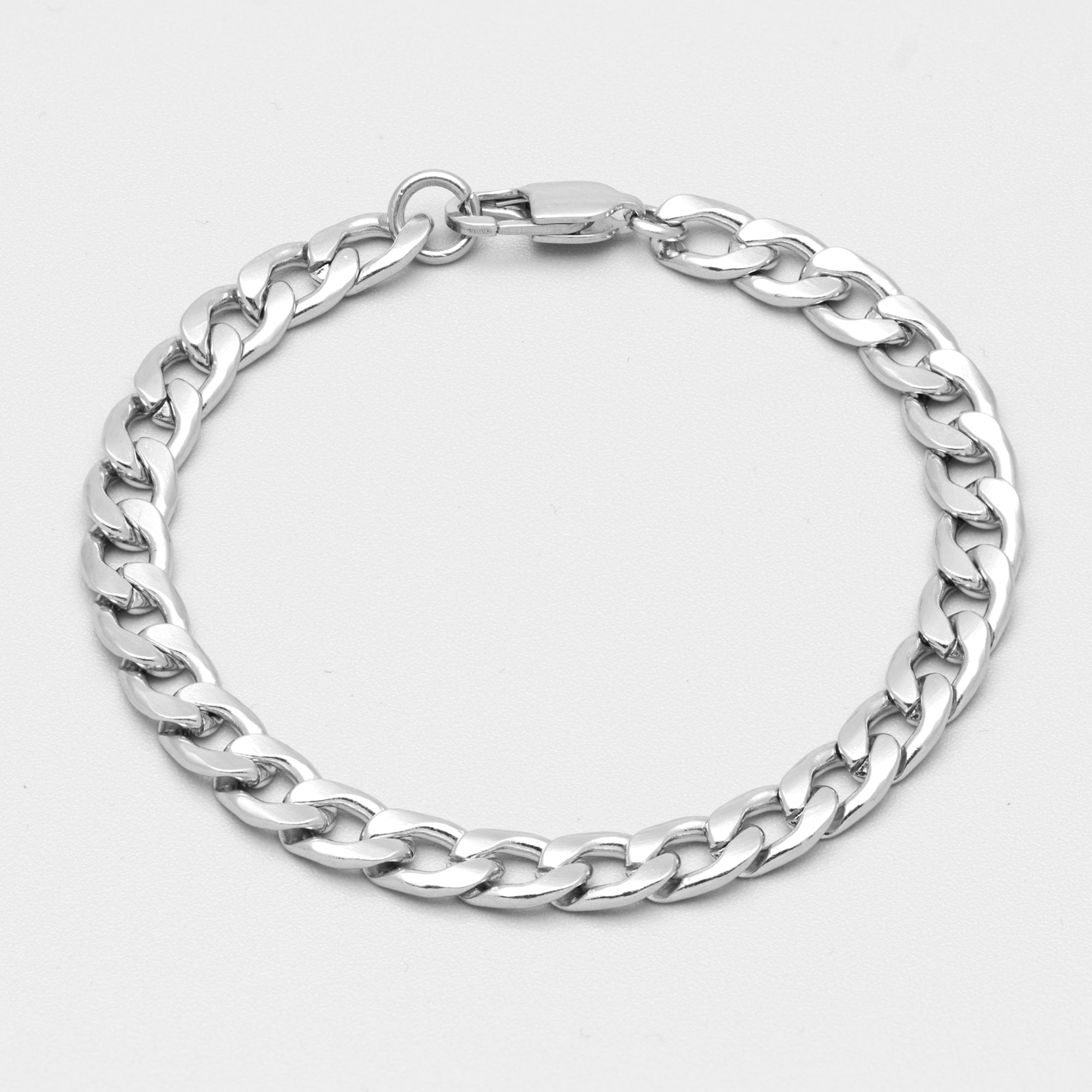 silver chunky cuban link bracelet 7mm wide