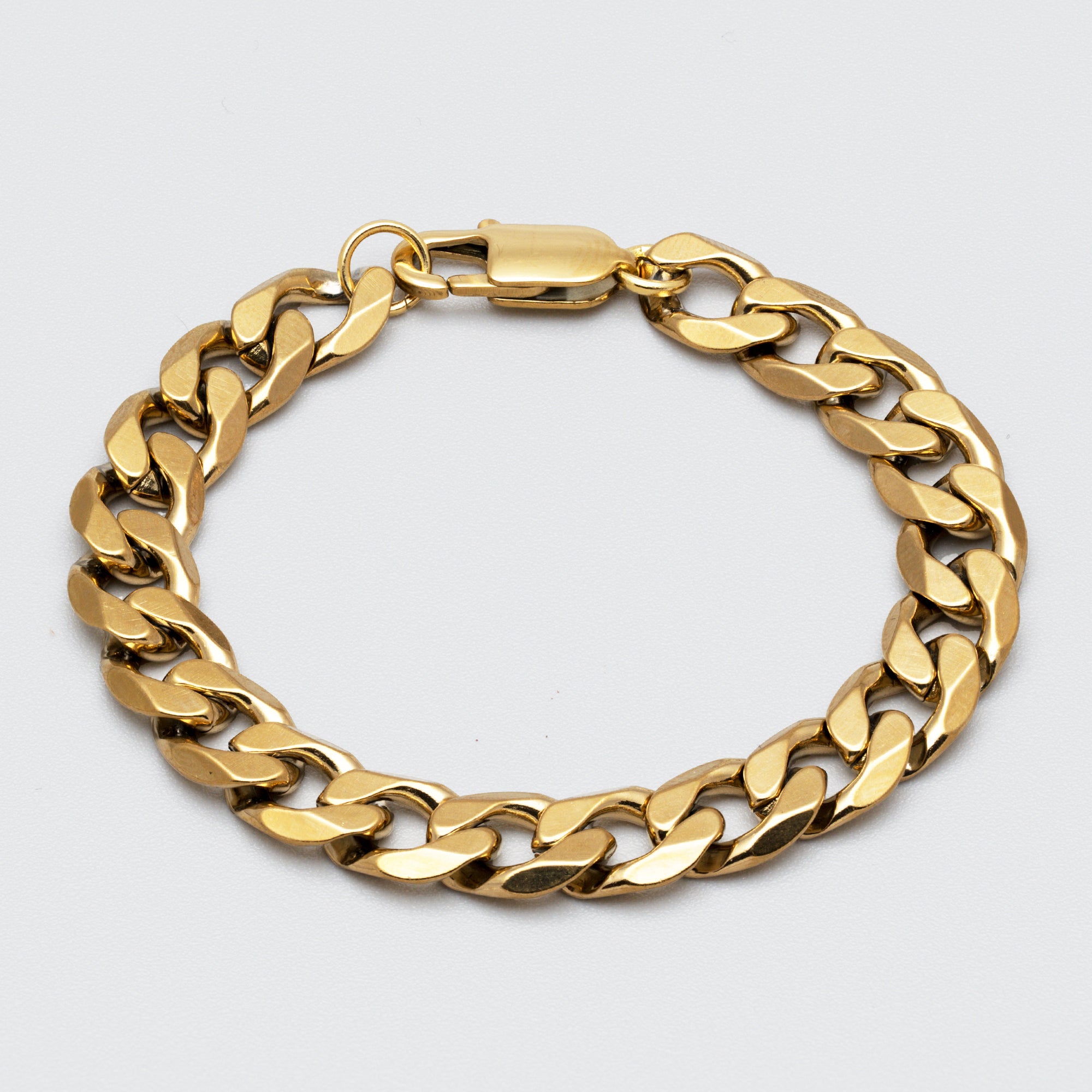 chunky heavy weight Gold cuban link bracelet 