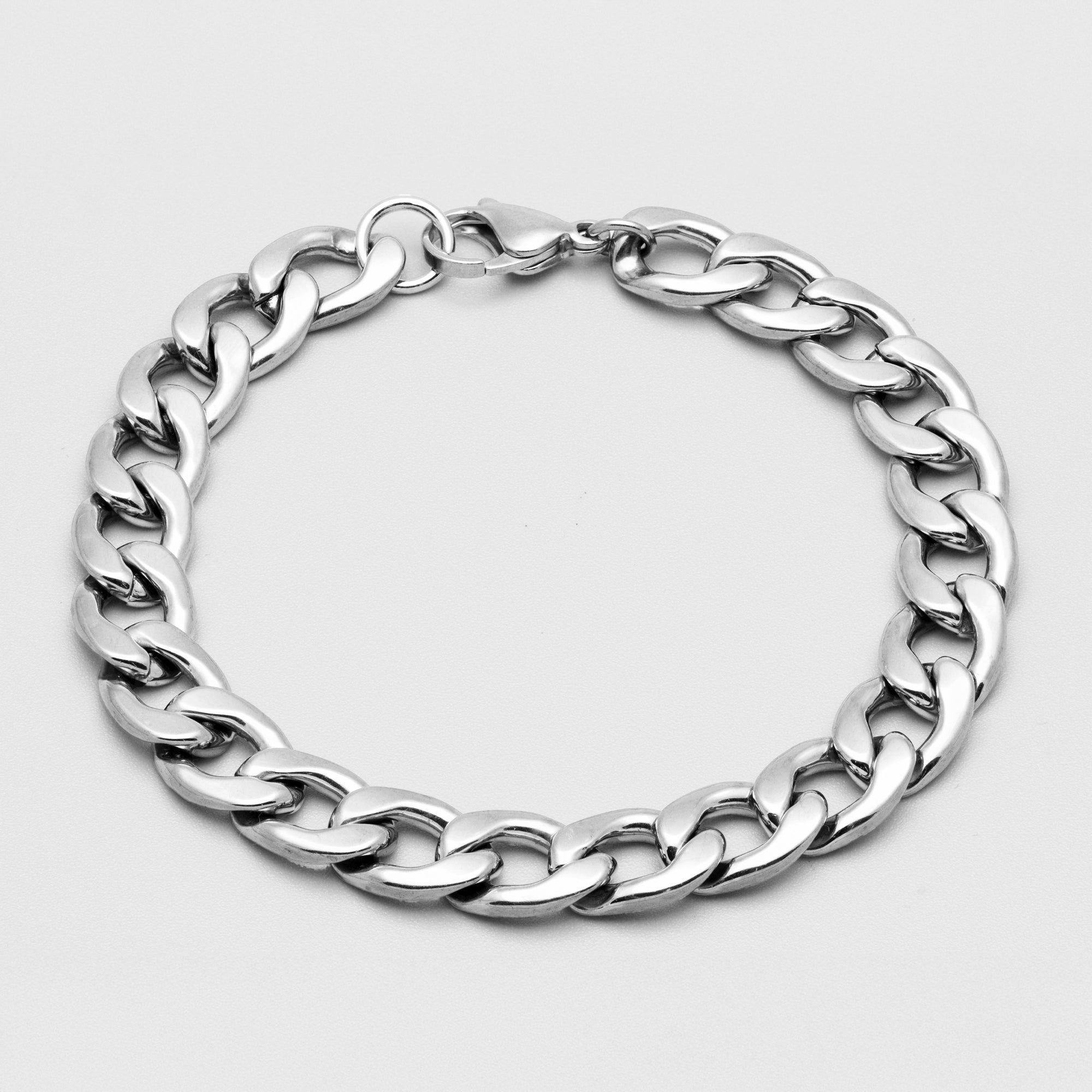 non tarnish silver chunky cuban link bracelet 12mm