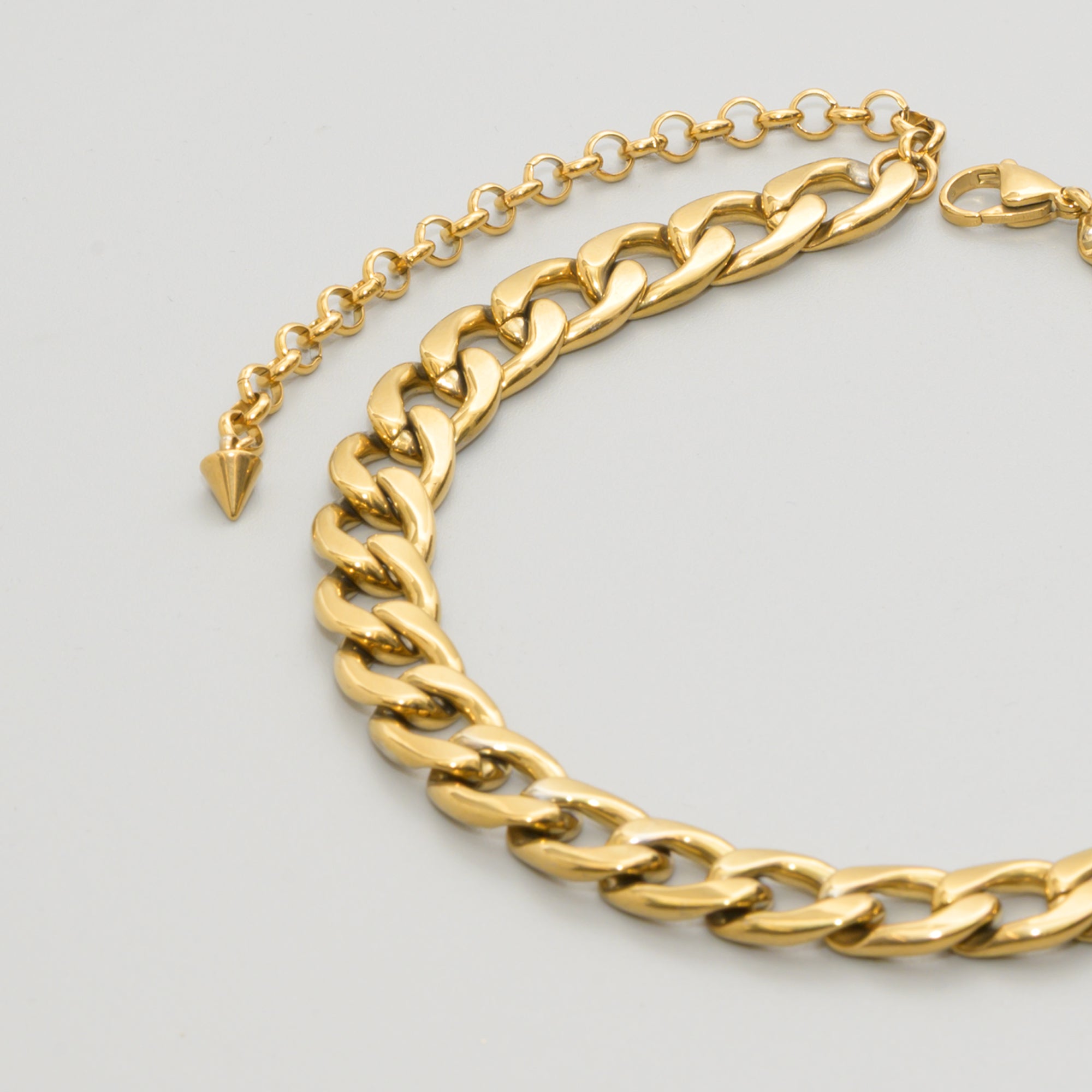 chunky 12mm Gold cuban link choker chain necklace