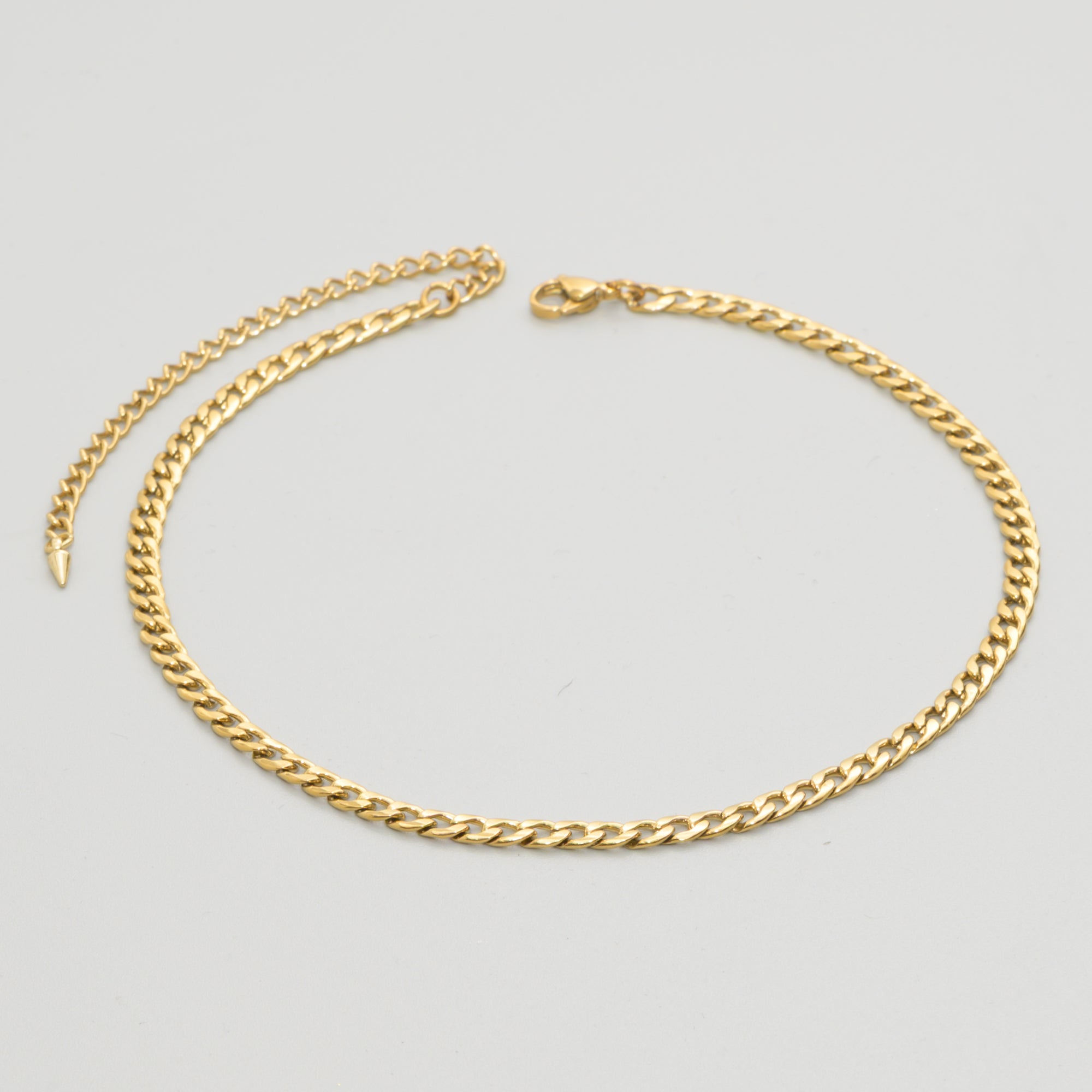 5mm chunky Gold cuban link choker chain necklace