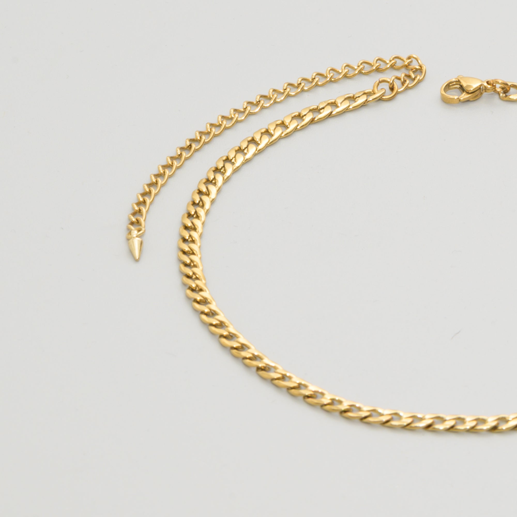 5mm chunky Gold cuban link choker chain necklace