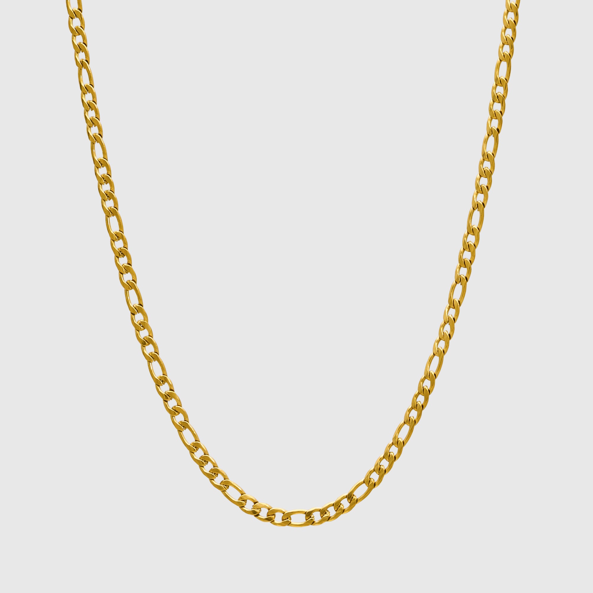 Figaro Chain Necklace - (Gold) 4mm
