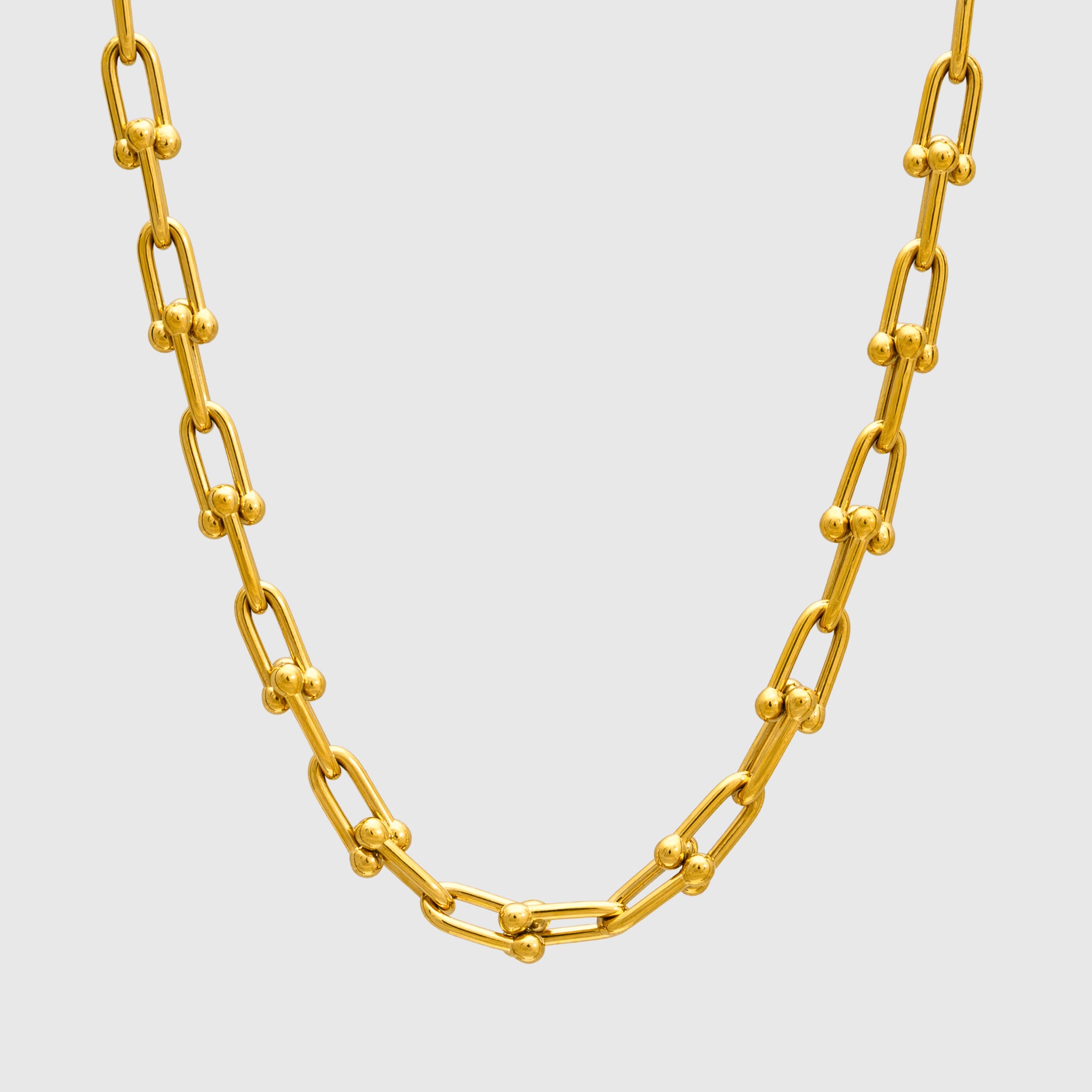 Forge Link Chain Necklace - (Gold) 8mm