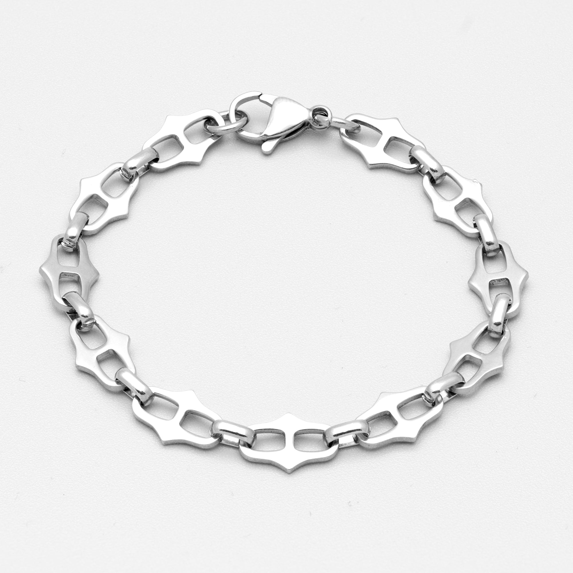 chunky gothic spiked link bracelet 