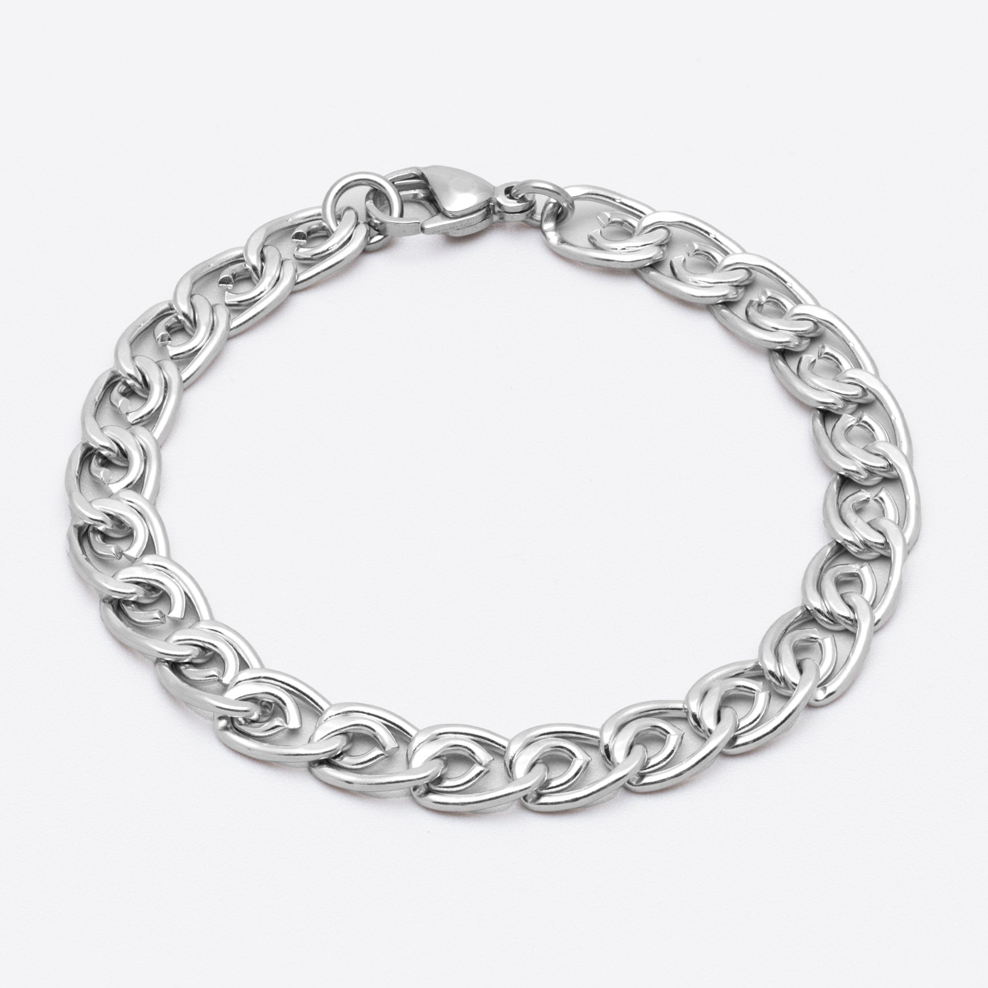 Chunky Lumachina bracelet in silver stainless steel