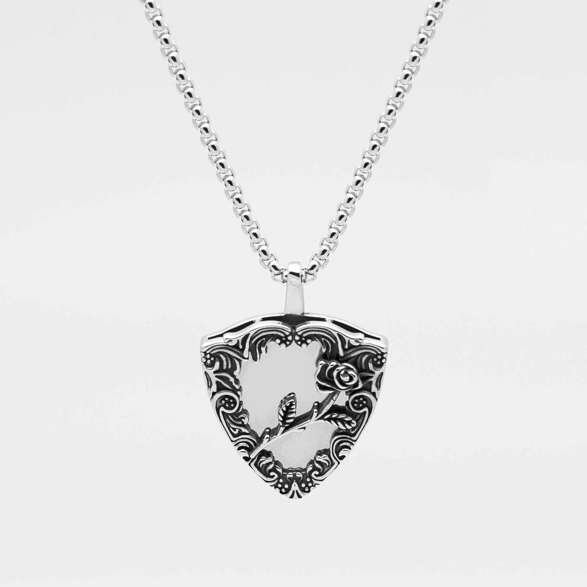 Collier avec pendentif gothique en miroir enchanté (argent)