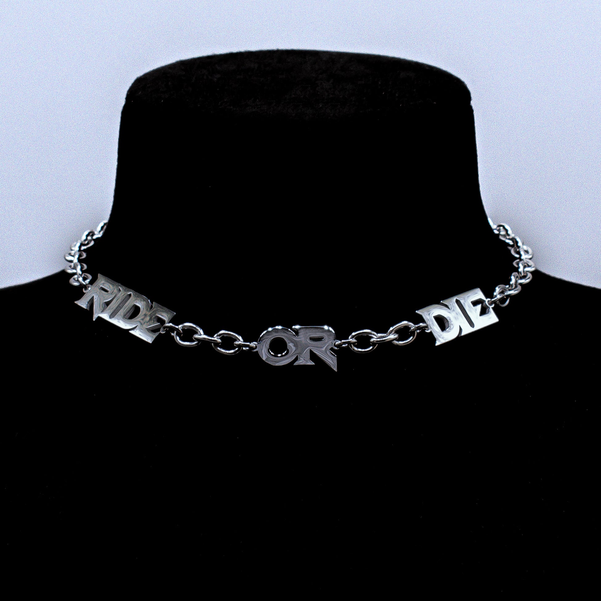 Ride Or Die Choker Necklace (Silver)