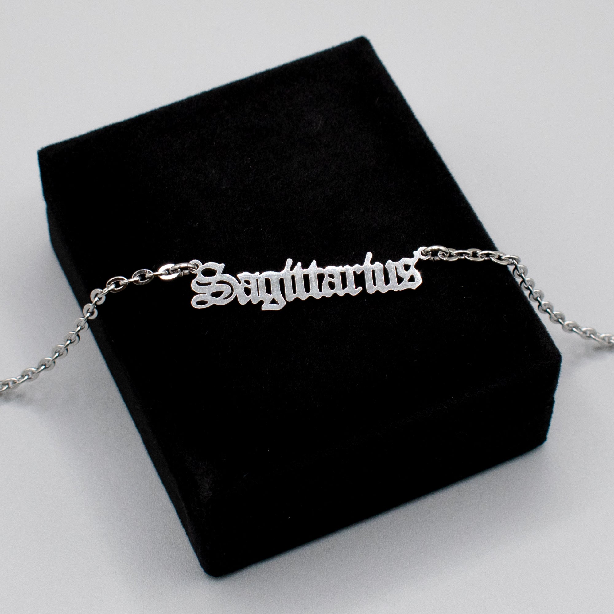 Sagittarius Zodiac Sign Choker Necklace (Silver)