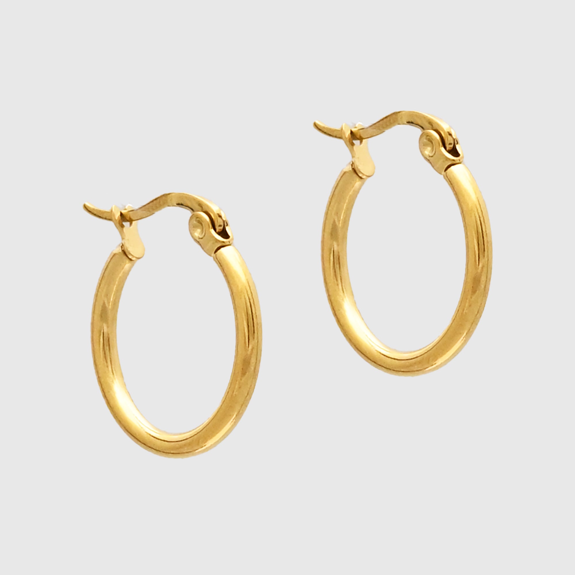 Small gold hoop earrings