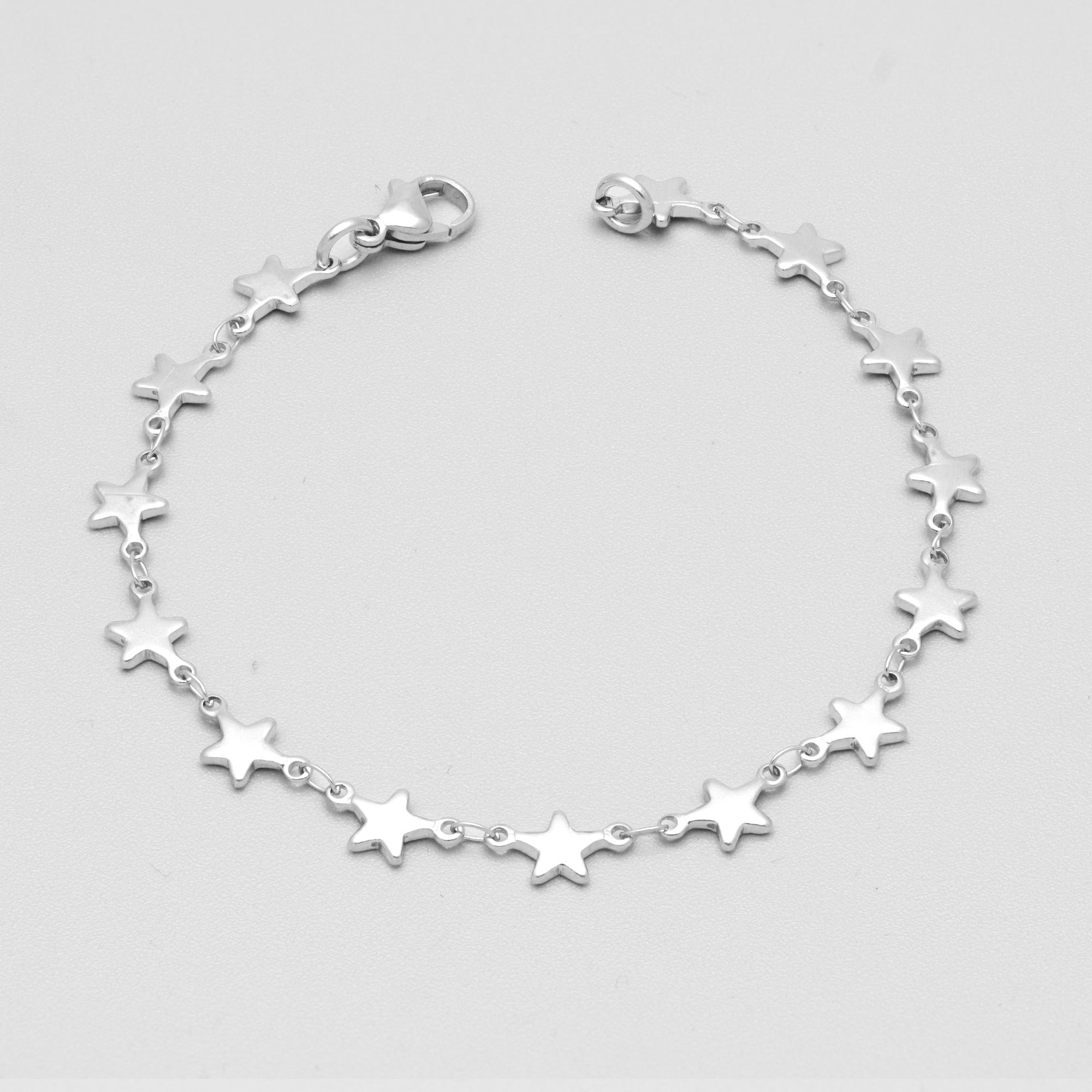 silver star link bracelet 